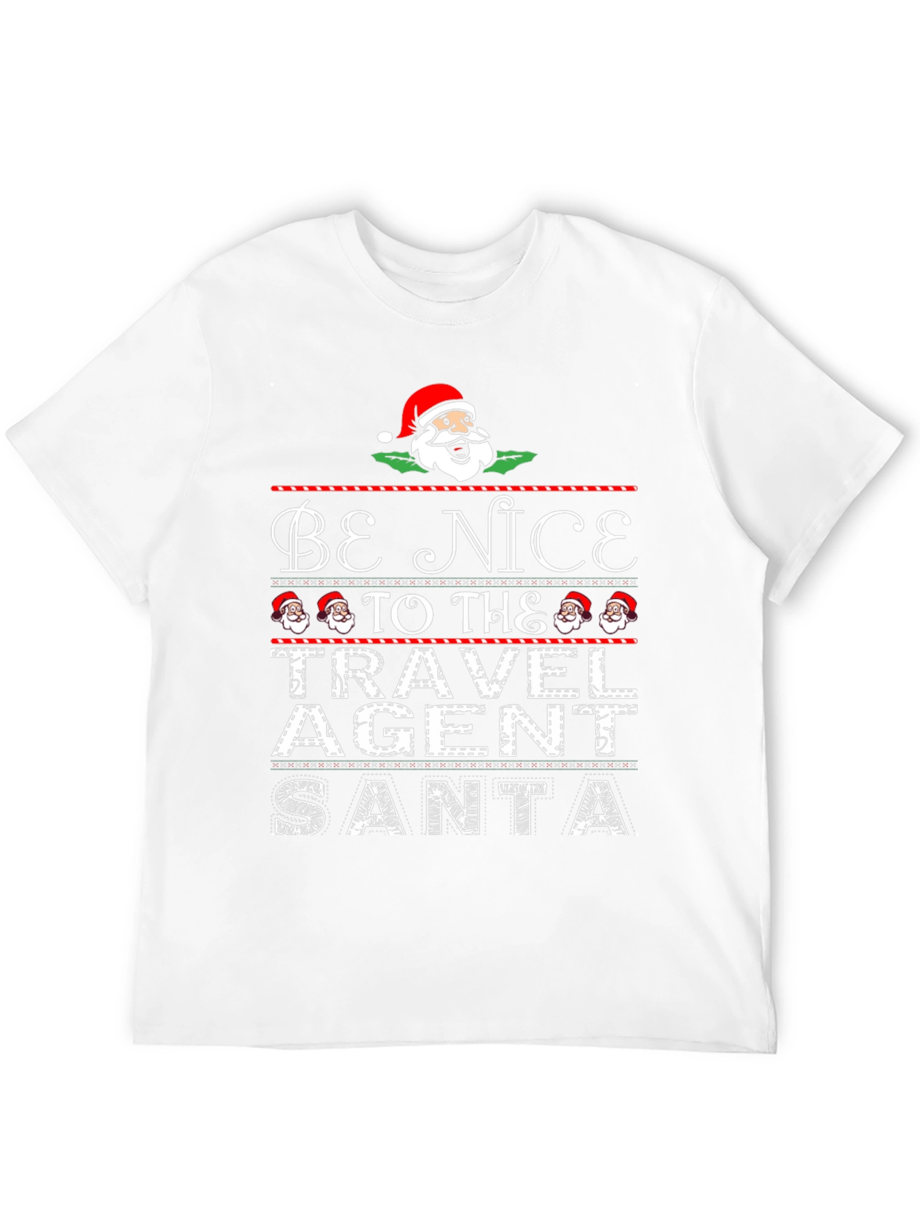 Be Nice To The Travel Agent Santa T-Shirt