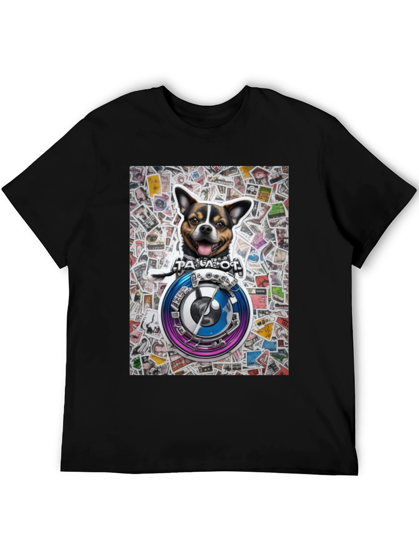 Dog Stickerbomb Graphic Tee - Unisex