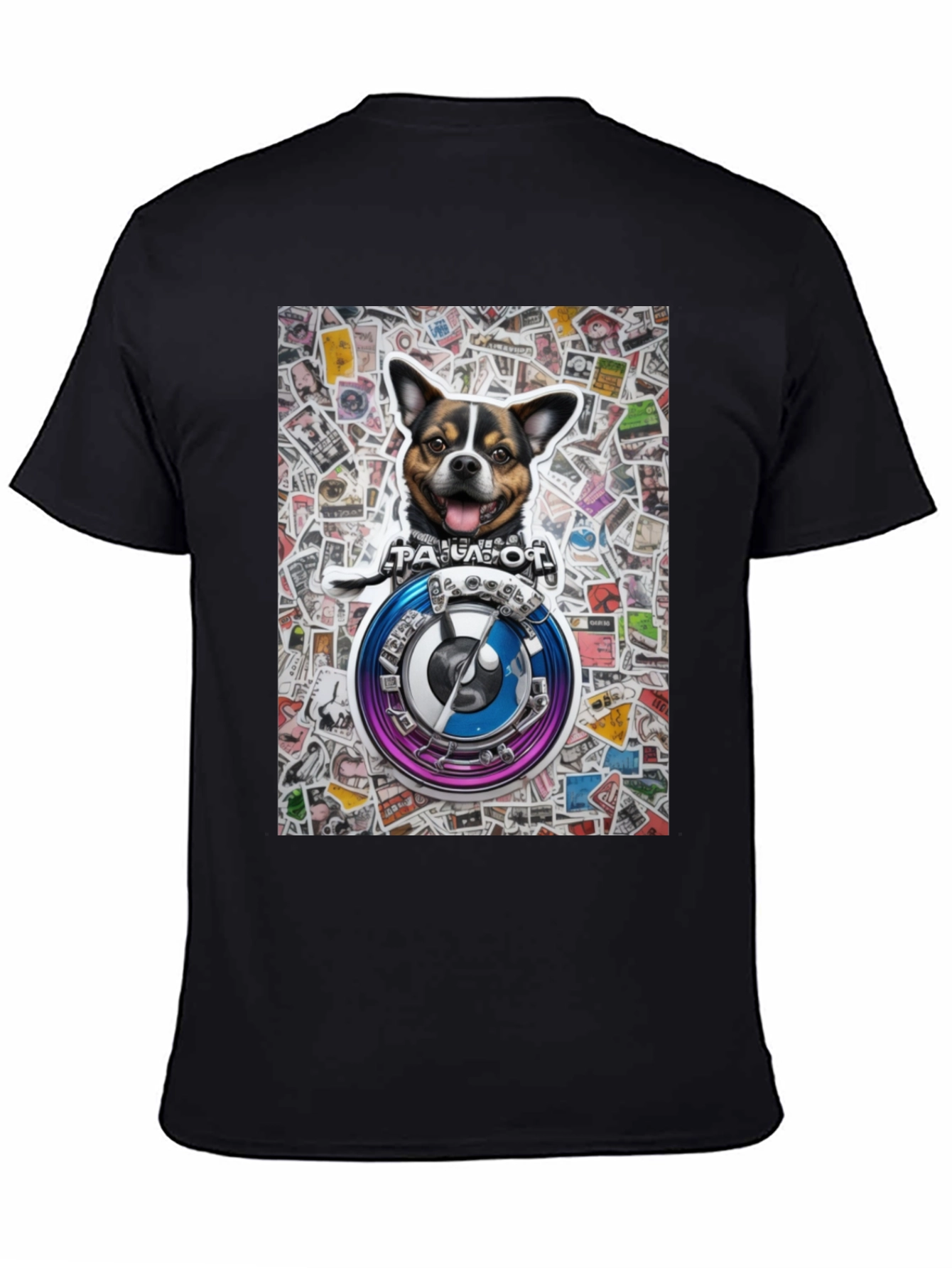 Dog Stickerbomb Graphic Tee - Unisex