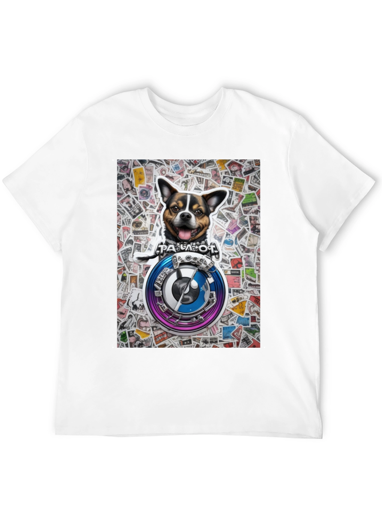 Dog Stickerbomb Graphic Tee - Unisex
