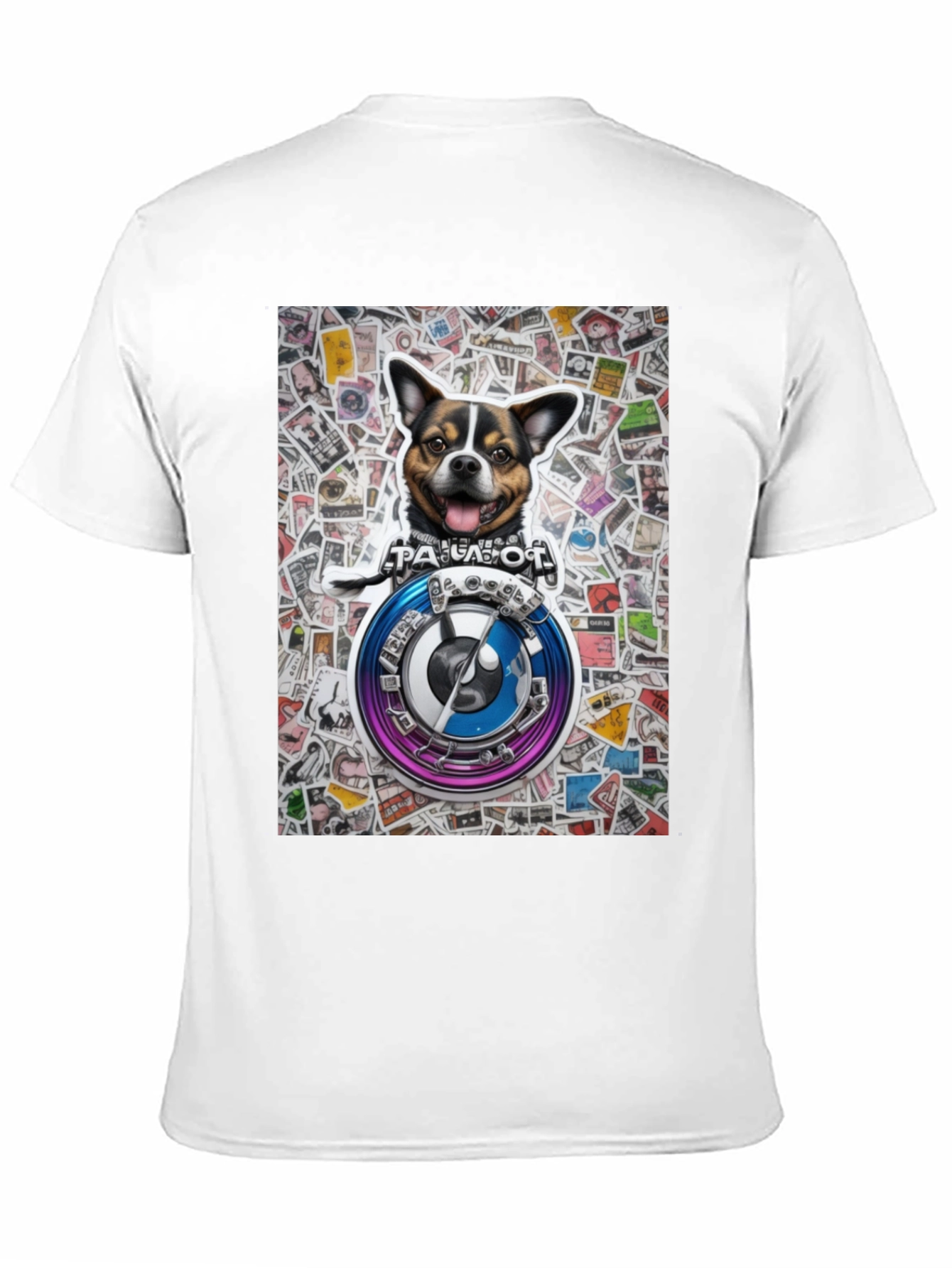 Dog Stickerbomb Graphic Tee - Unisex