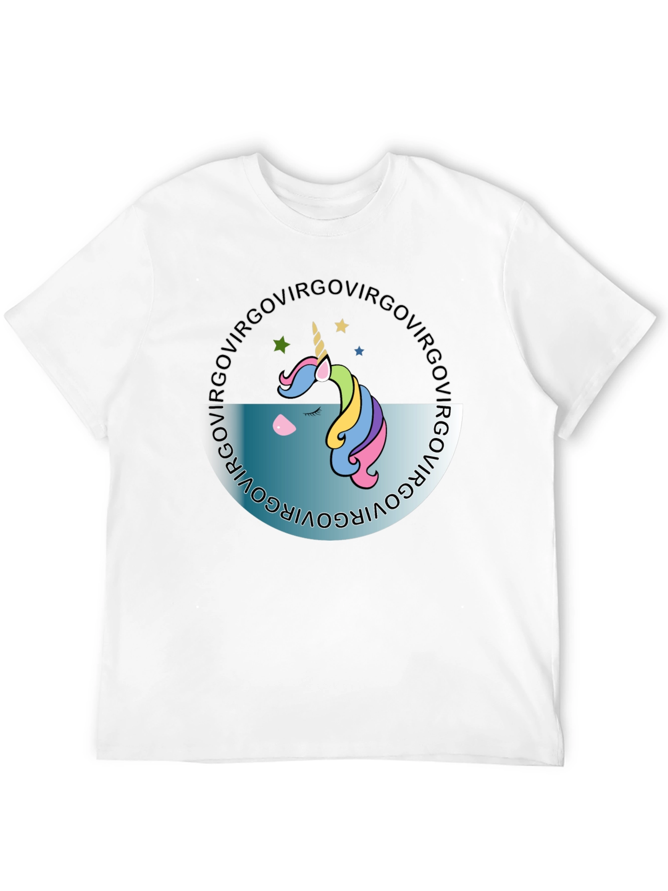 Virgo Unicorn Black T-Shirt