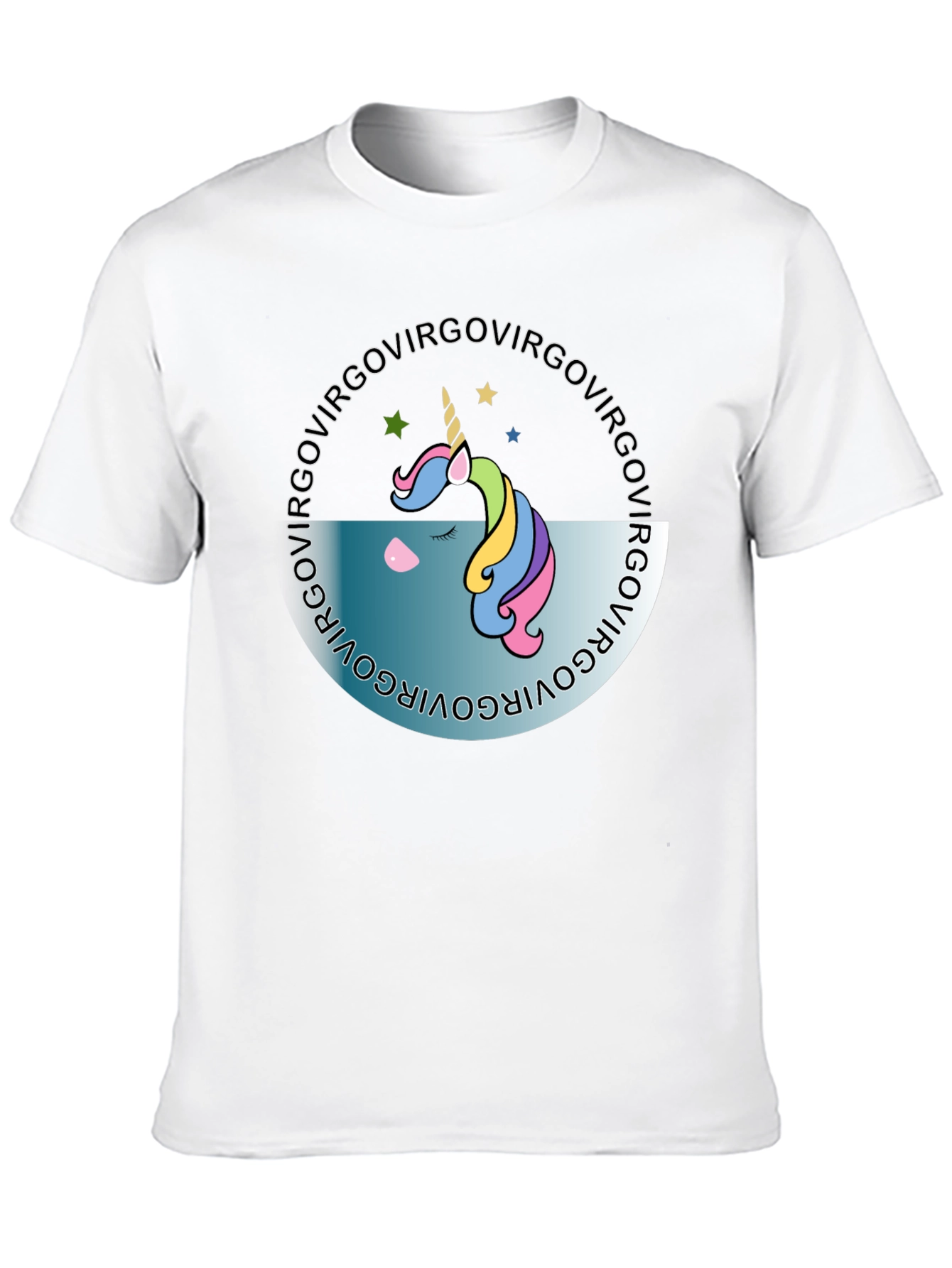 Virgo Unicorn Black T-Shirt