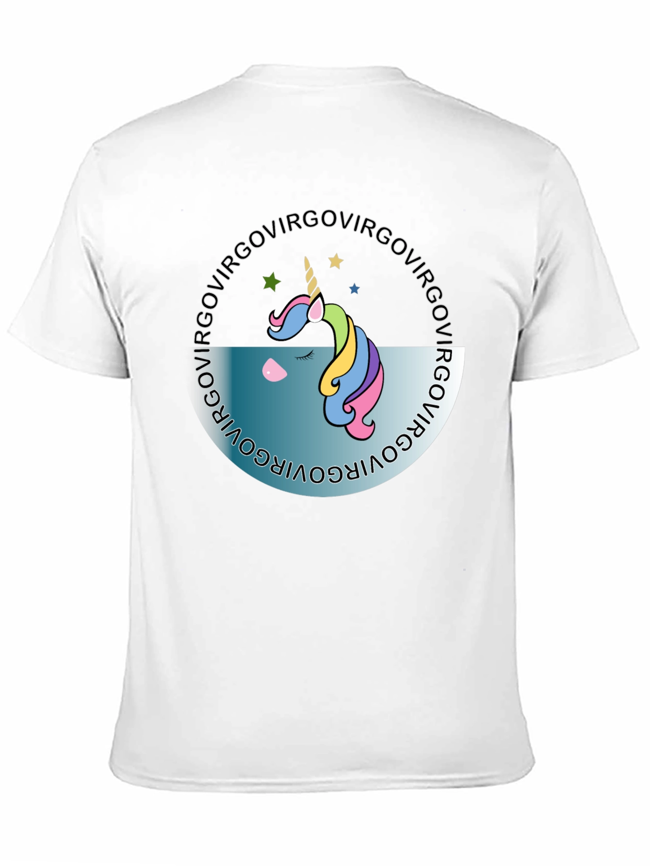 Virgo Unicorn Black T-Shirt