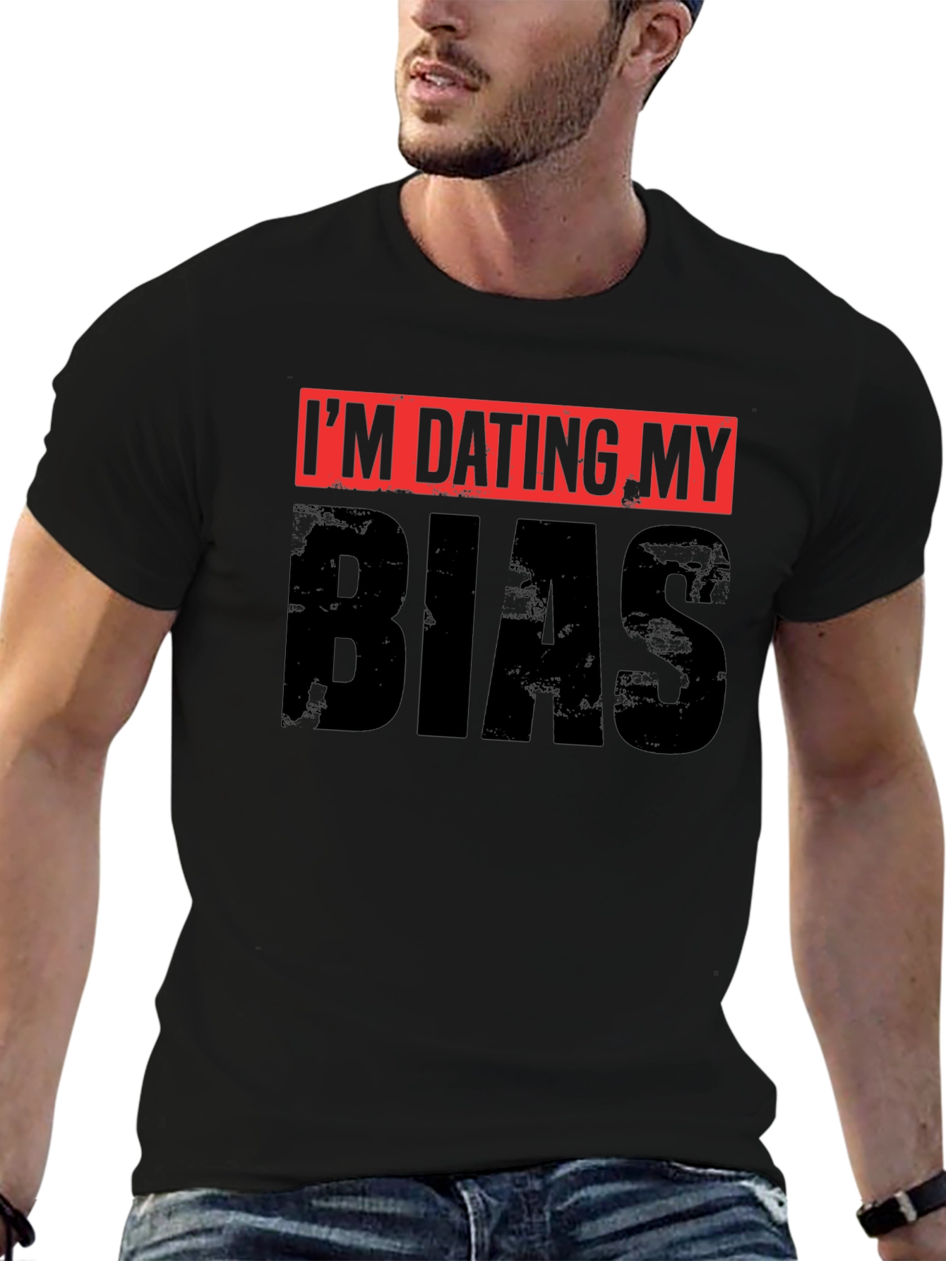 Im Dating My Bias Black Graphic Tee