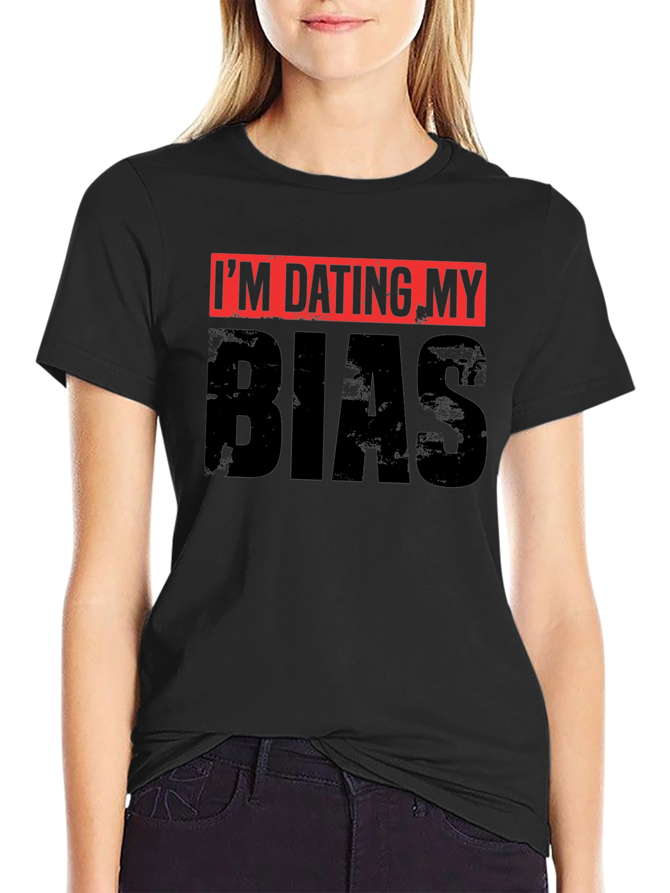 Im Dating My Bias Black Graphic Tee