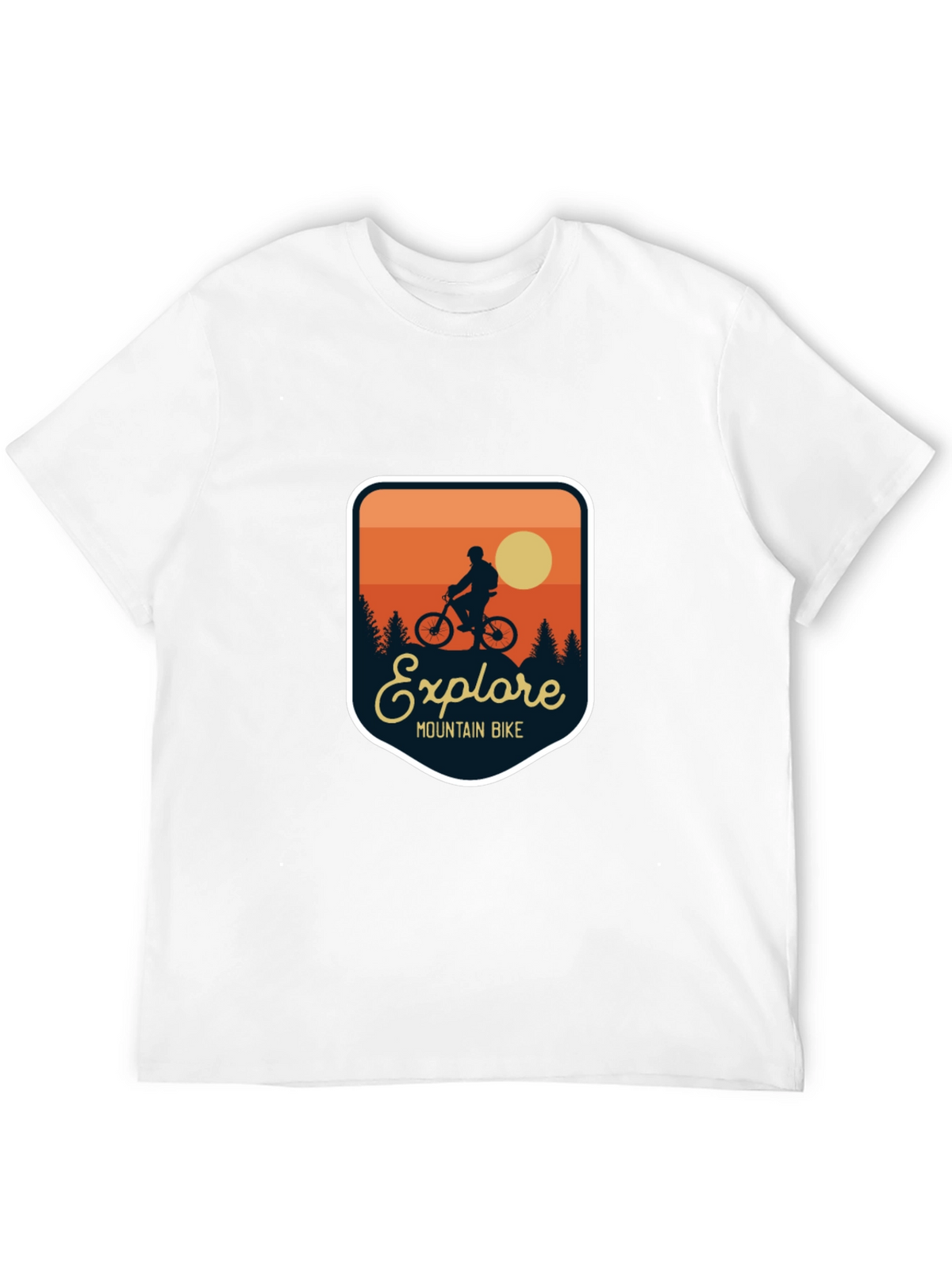 Explore Mountain Bike T-Shirt - Adventure Design