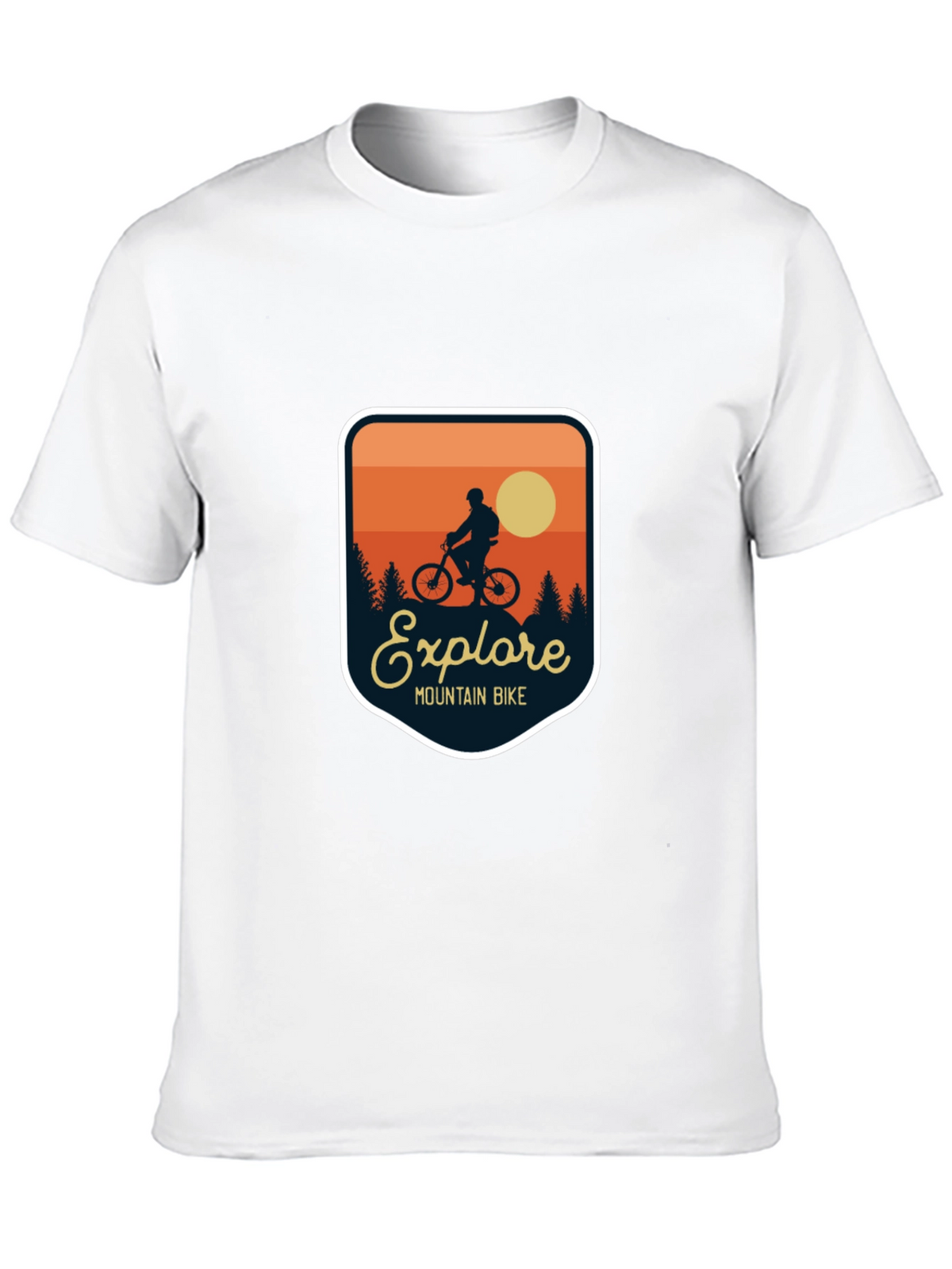 Explore Mountain Bike T-Shirt - Adventure Design