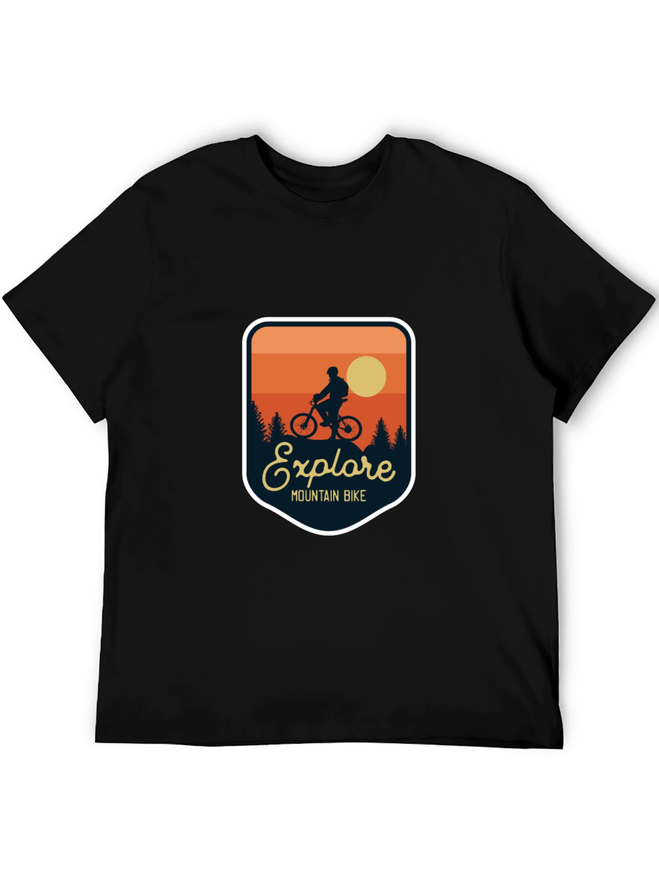 Explore Mountain Bike T-Shirt - Adventure Design