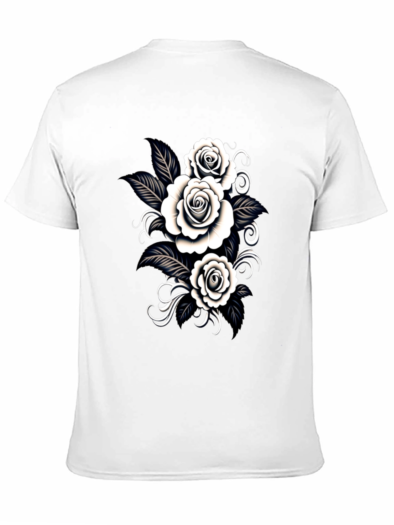 Black Rose T-Shirt: Gothic Floral Design