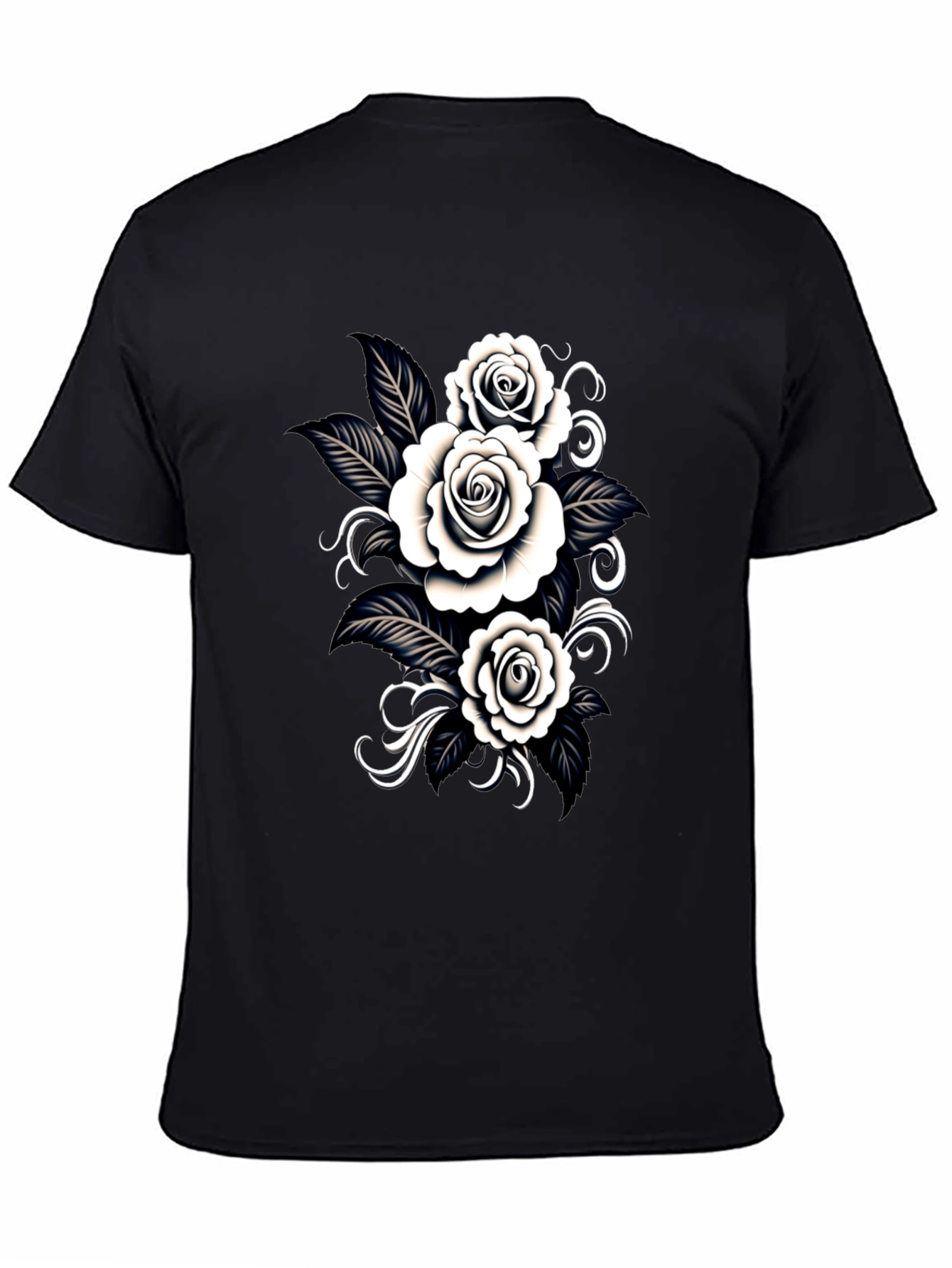 Black Rose T-Shirt: Gothic Floral Design