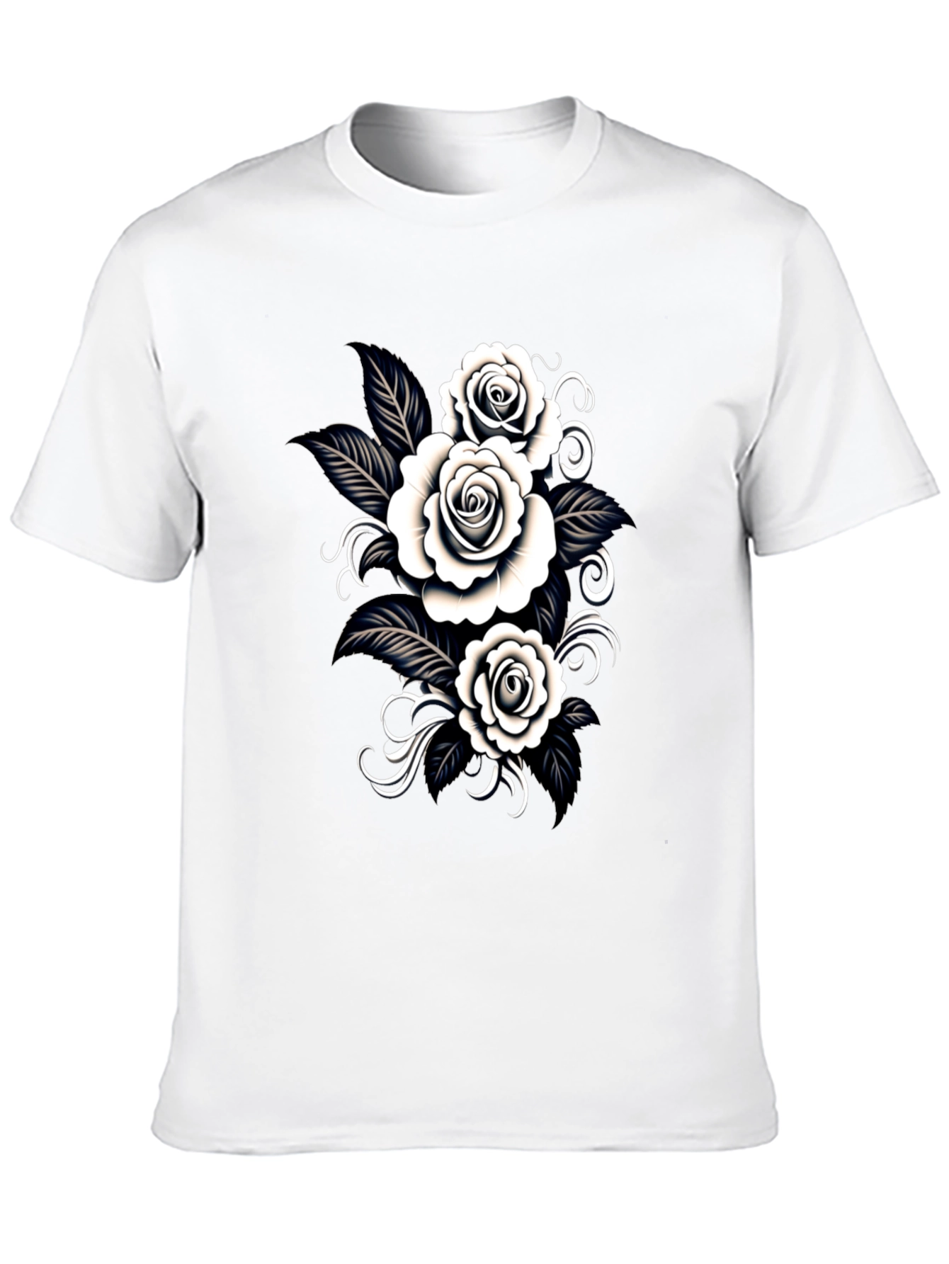 Black Rose T-Shirt: Gothic Floral Design