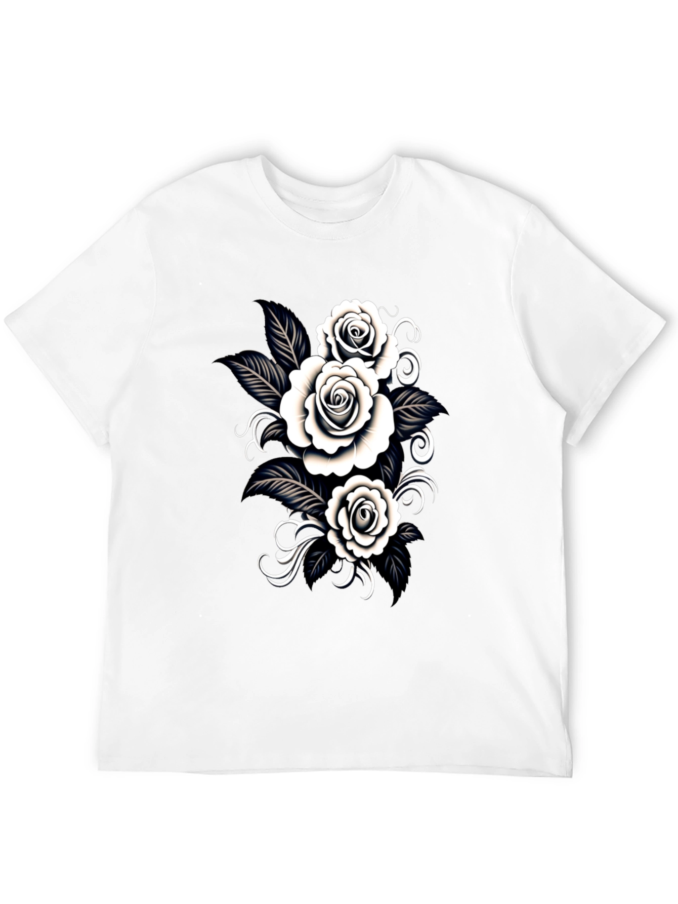Black Rose T-Shirt: Gothic Floral Design