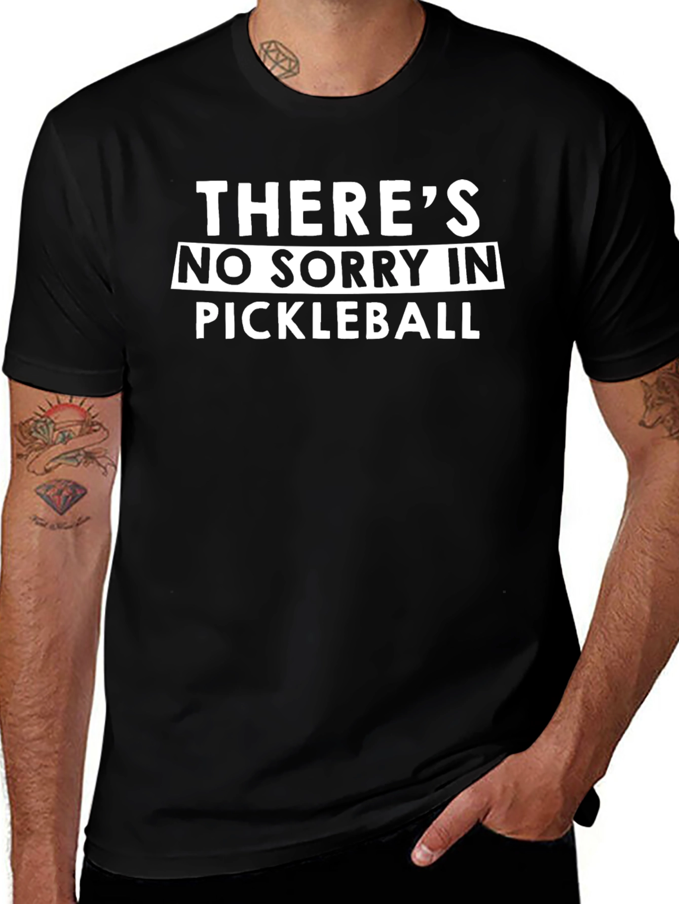 Funny Pickleball T-Shirt - No Sorry!
