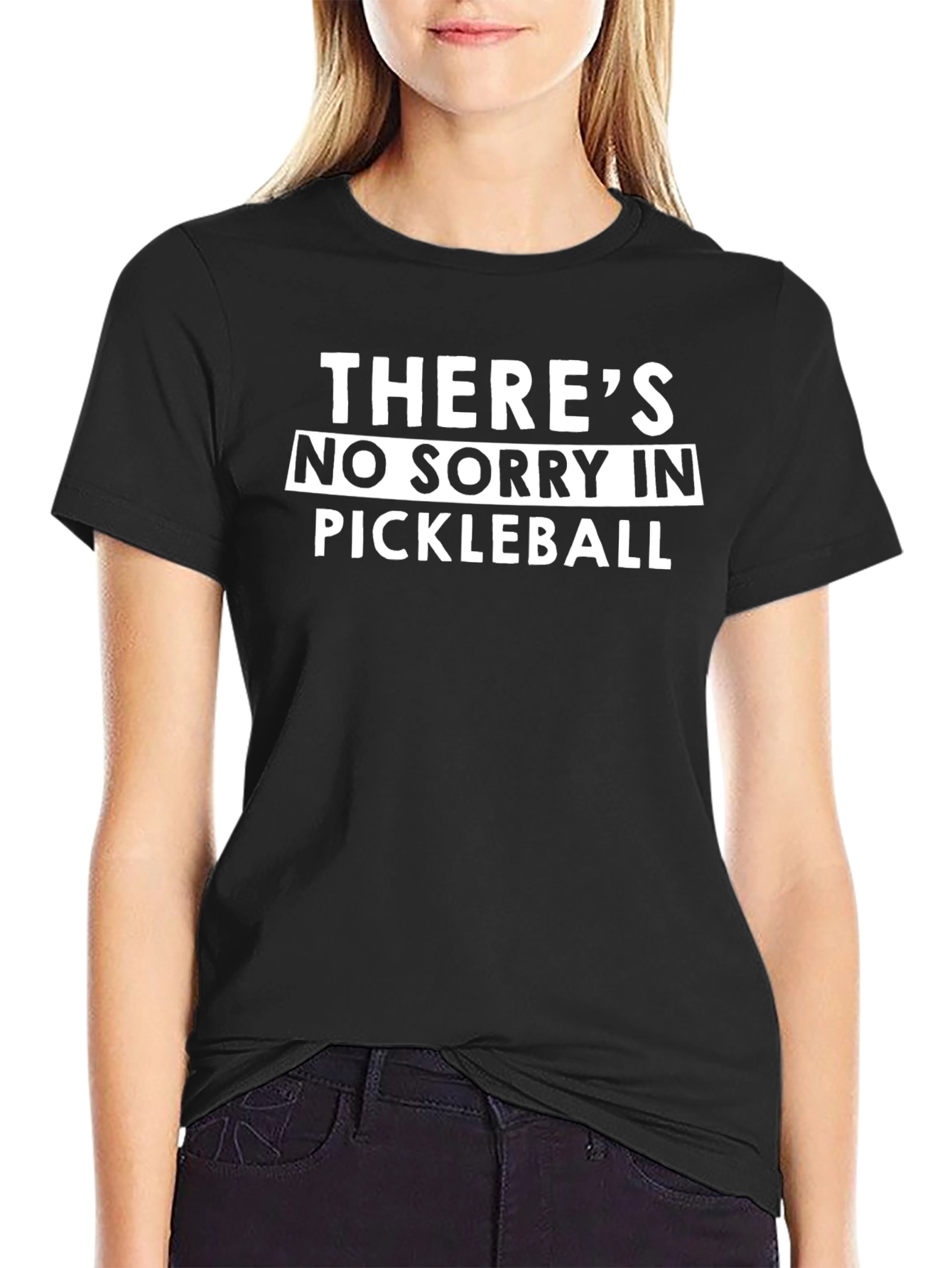 Funny Pickleball T-Shirt - No Sorry!