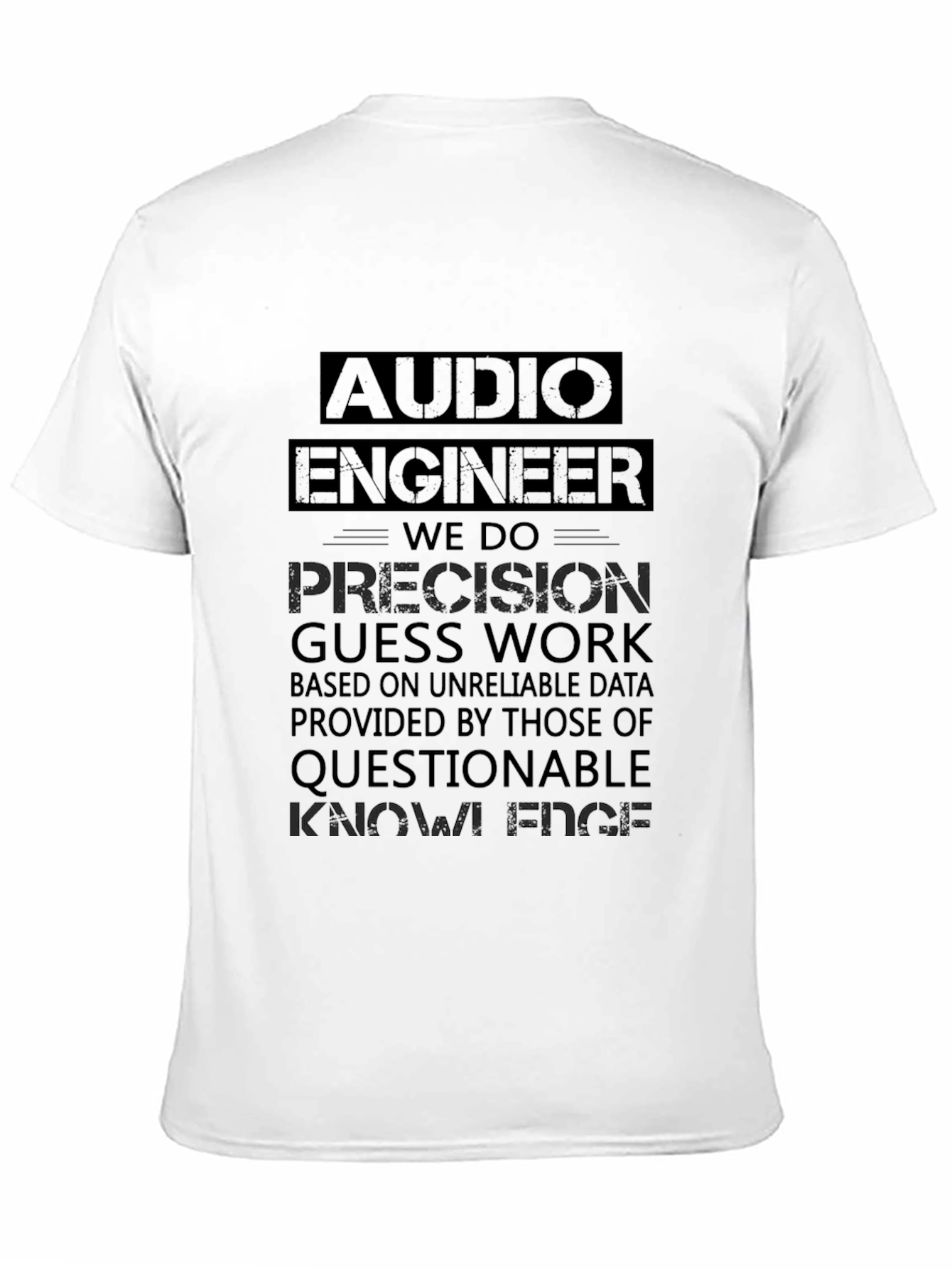 Audio Engineer Precision T-Shirt - Mens Black Graphic Tee