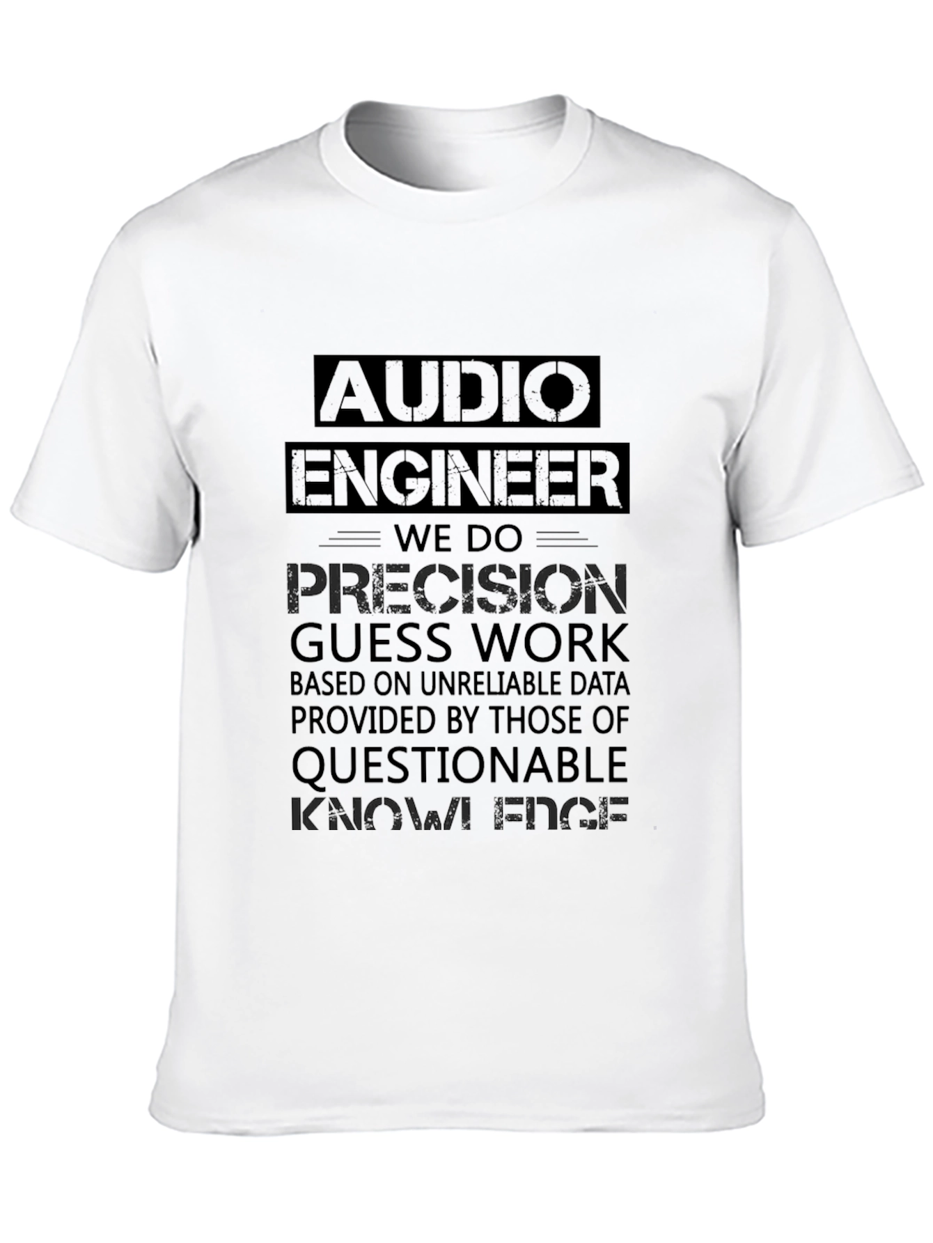 Audio Engineer Precision T-Shirt - Mens Black Graphic Tee