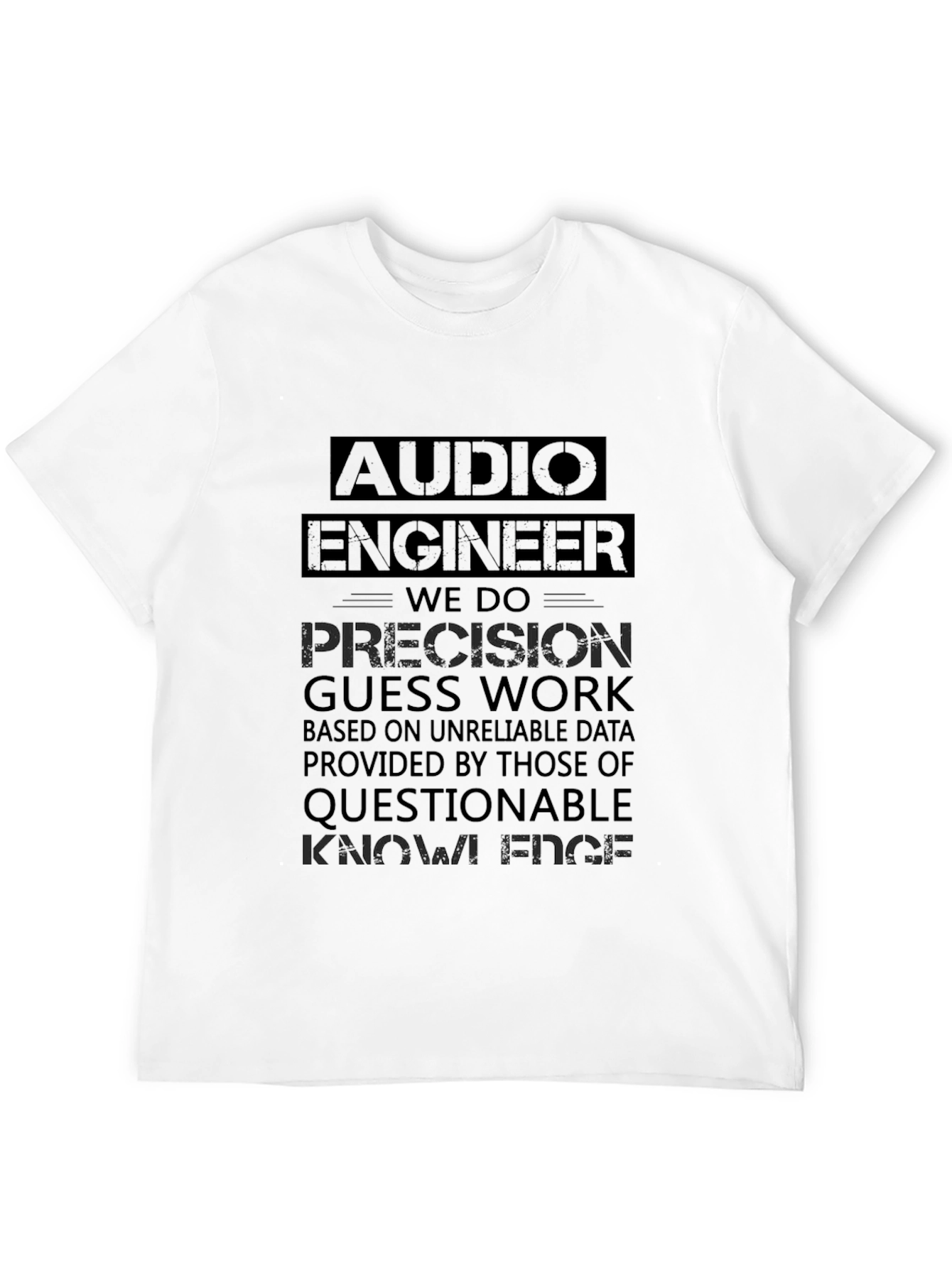 Audio Engineer Precision T-Shirt - Mens Black Graphic Tee