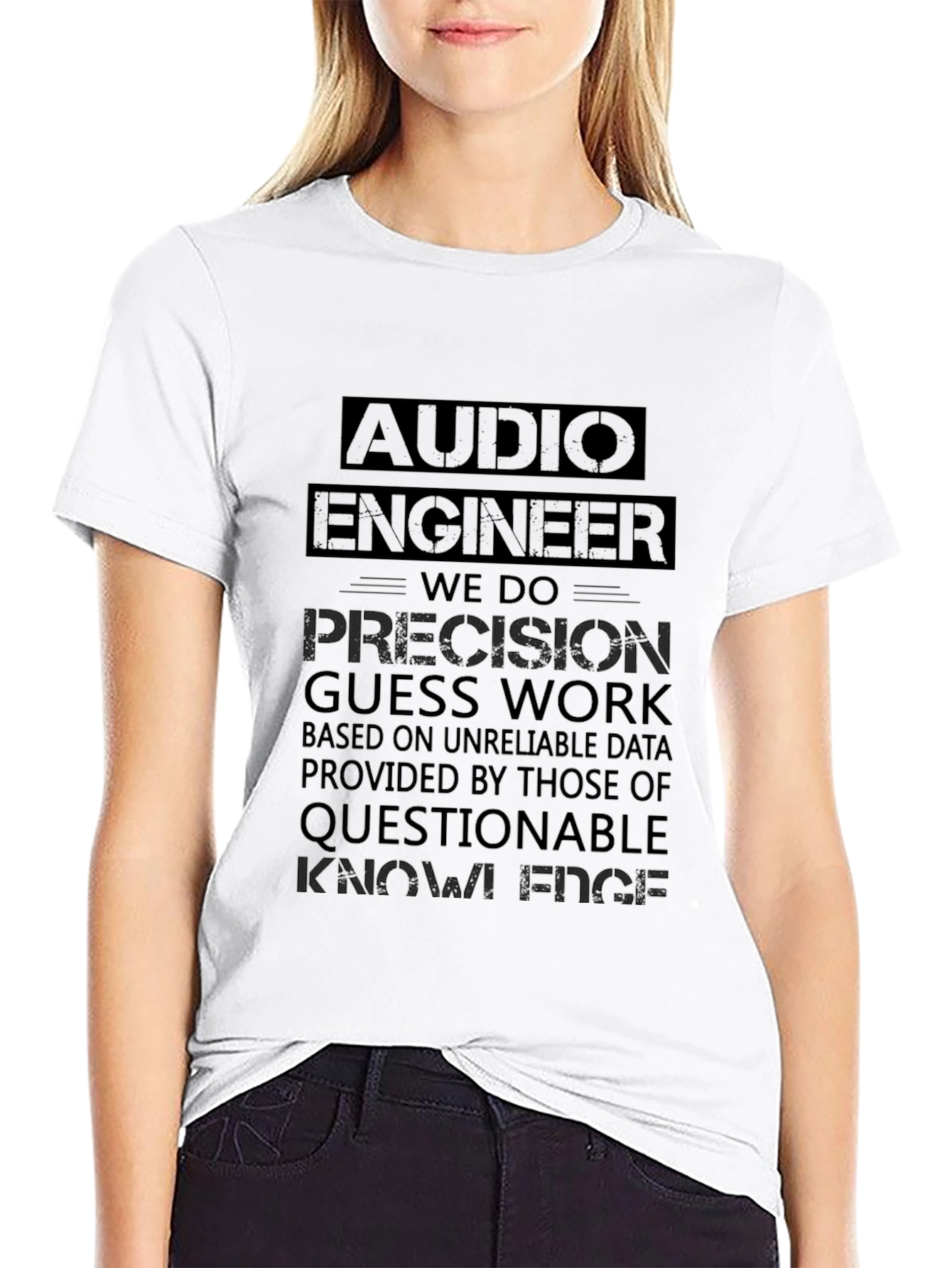 Audio Engineer Precision T-Shirt - Mens Black Graphic Tee