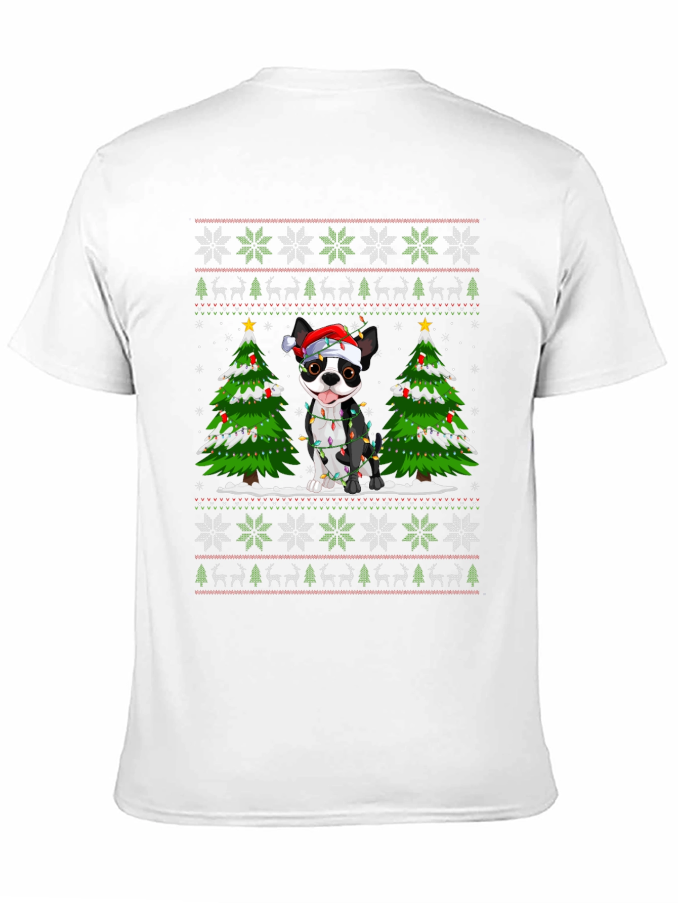 Festive Dog Christmas Tree Graphic Tee
