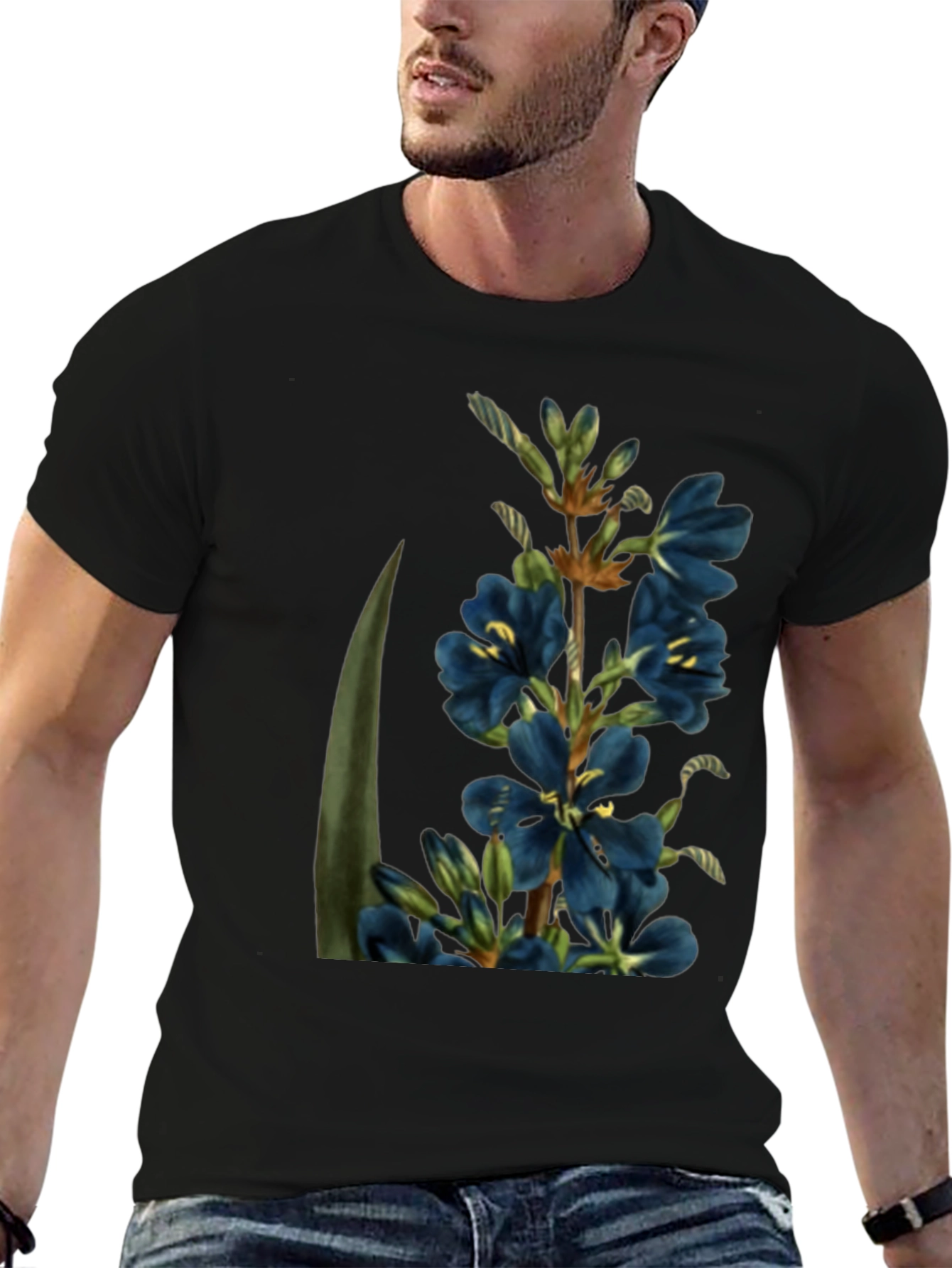 Floral Print T-Shirt - Botanical Design