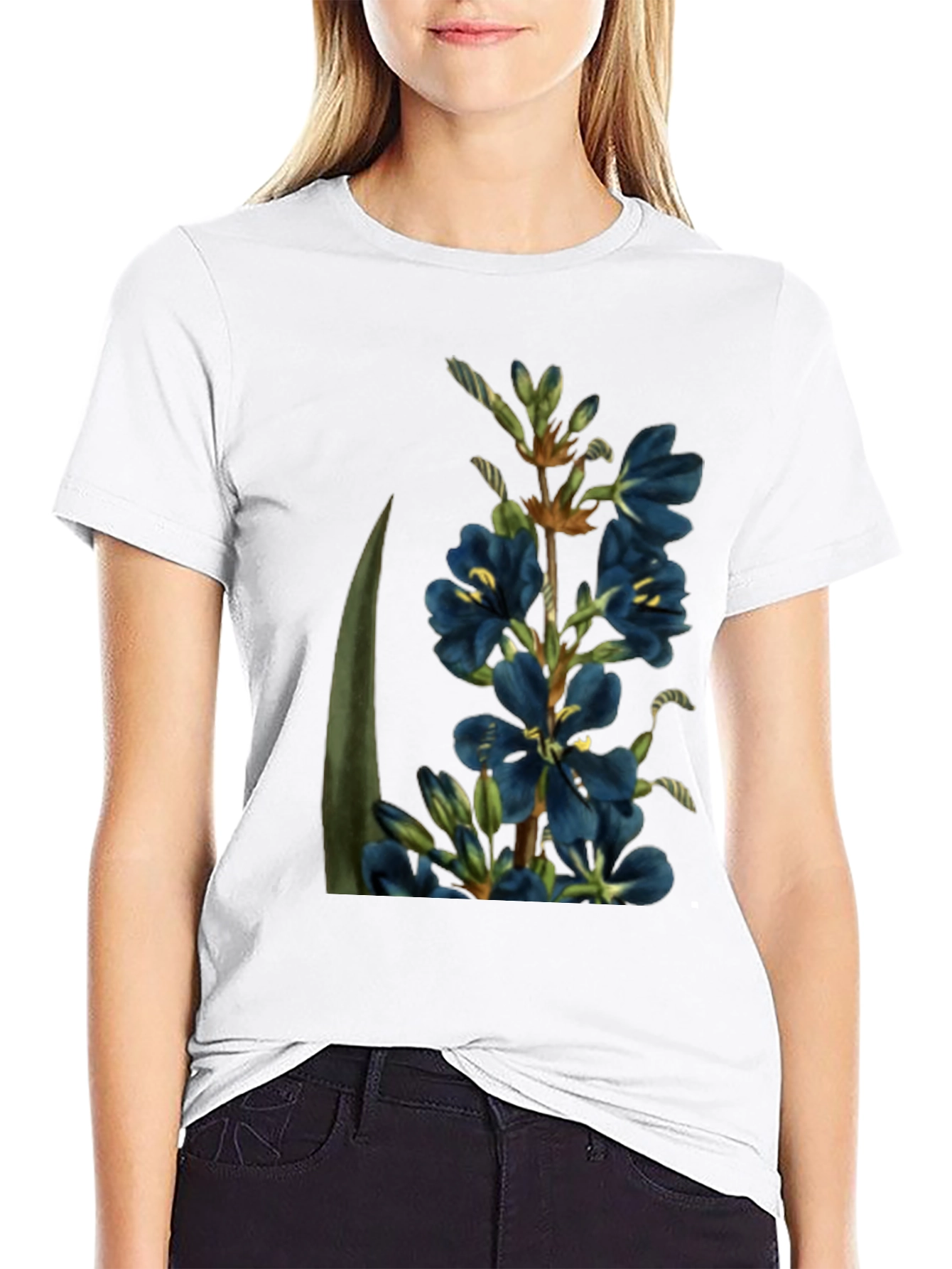Floral Print T-Shirt - Botanical Design
