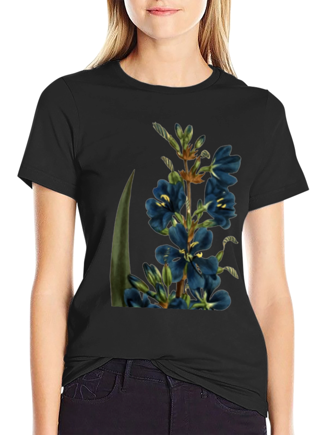 Floral Print T-Shirt - Botanical Design