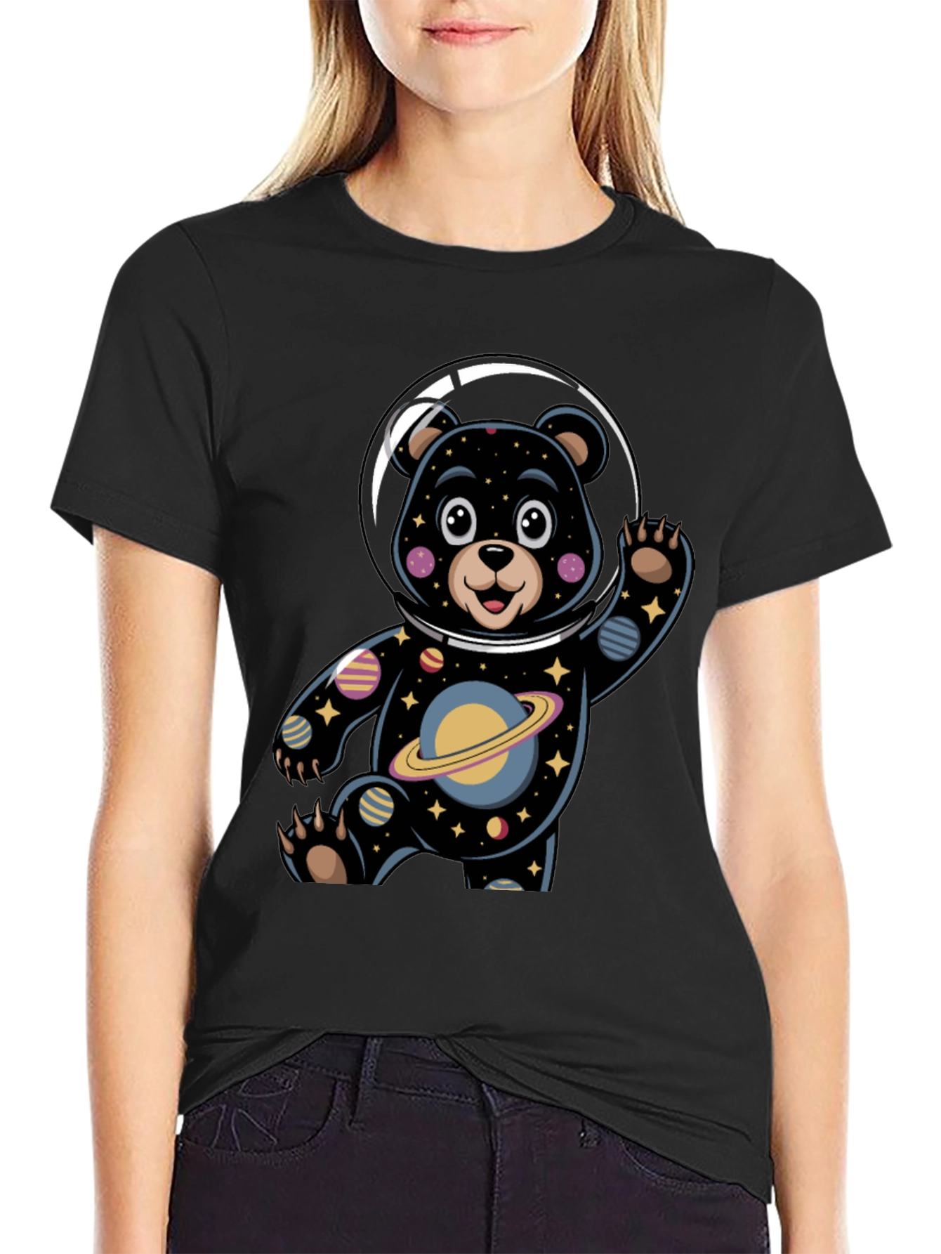 Cosmic Bear Astronaut Graphic Tee