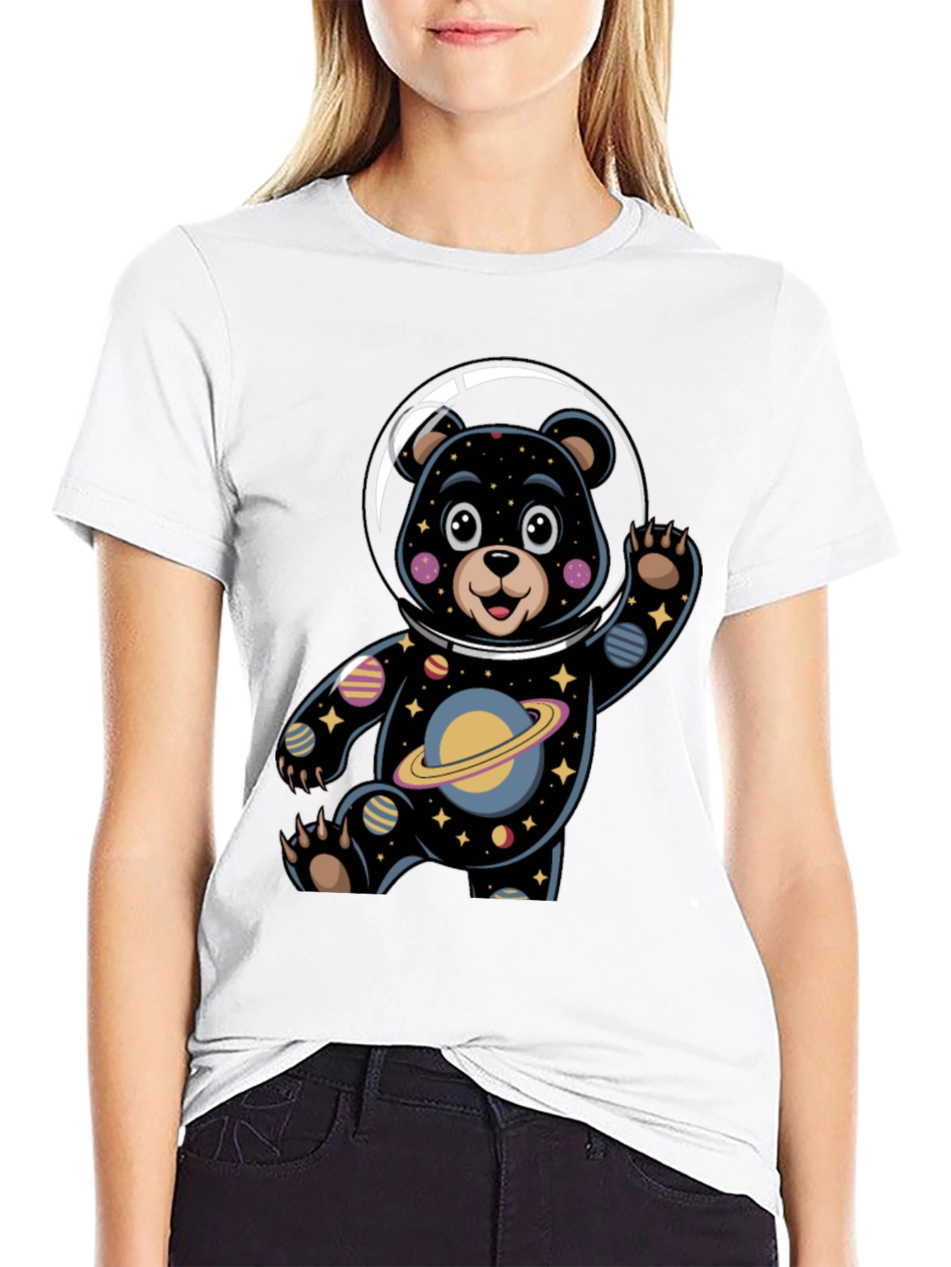 Cosmic Bear Astronaut Graphic Tee