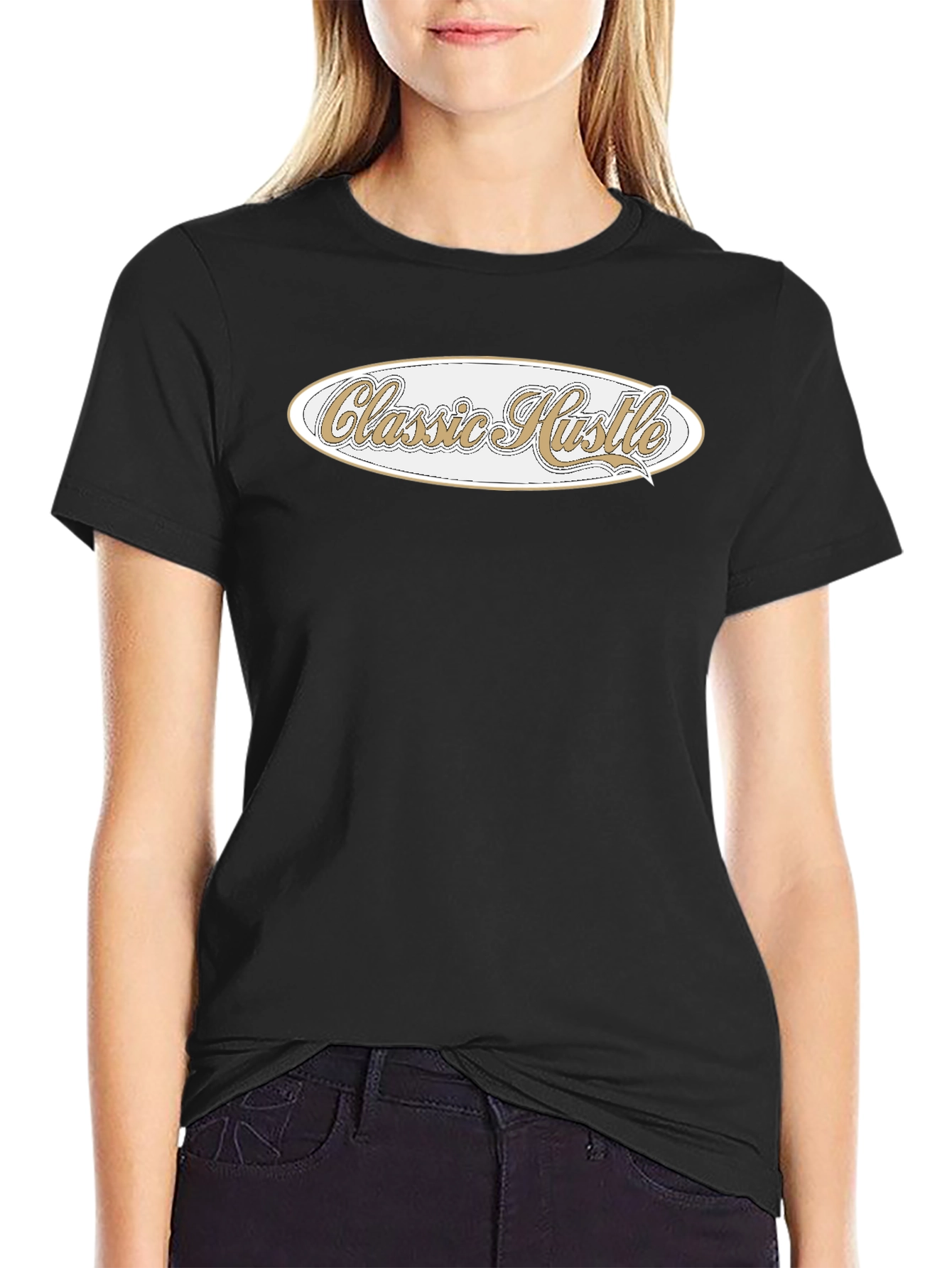 Classic Hustle Black Graphic T-Shirt
