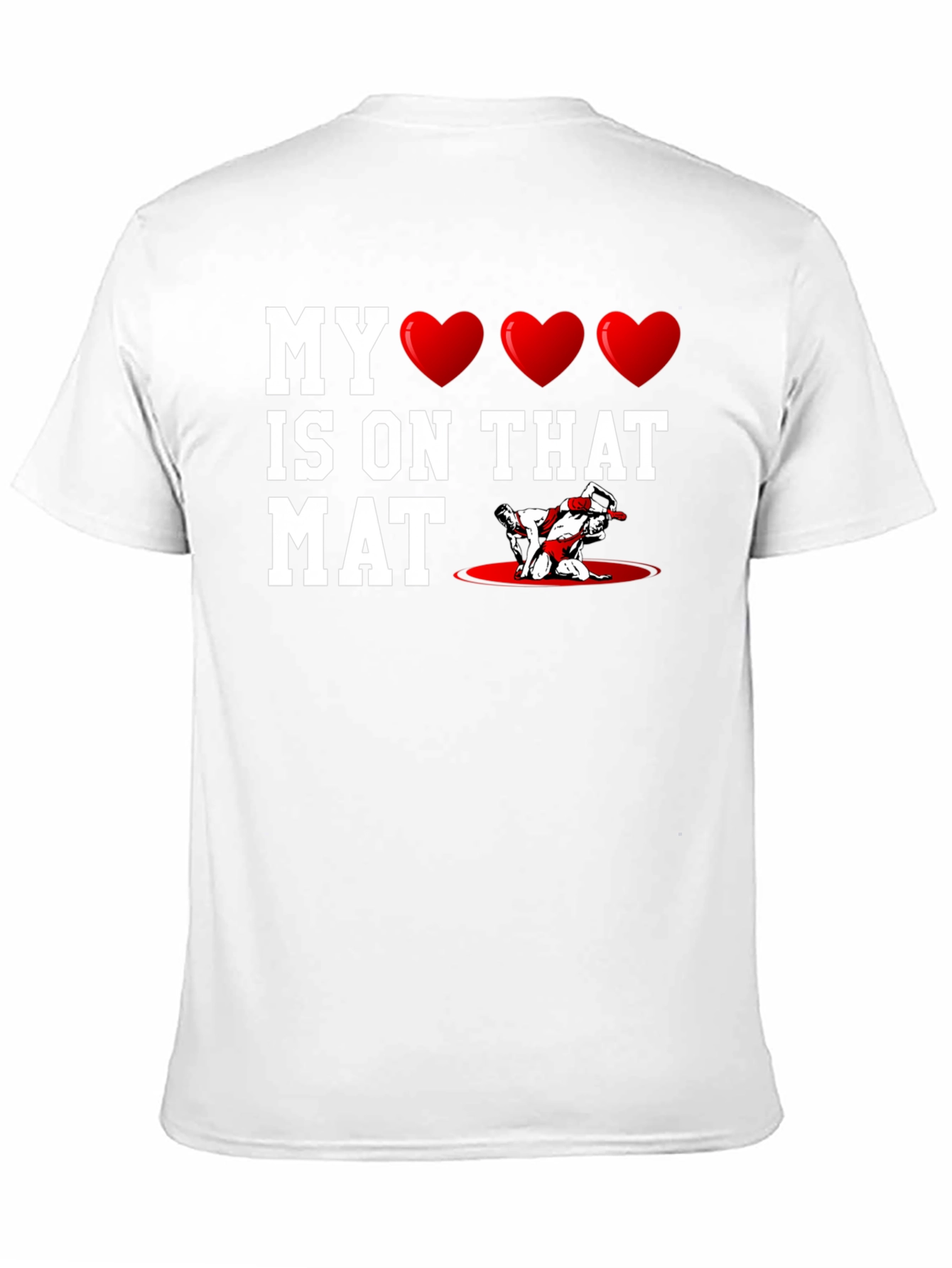My Heart Is On That Mat Wrestling Graphic Tee