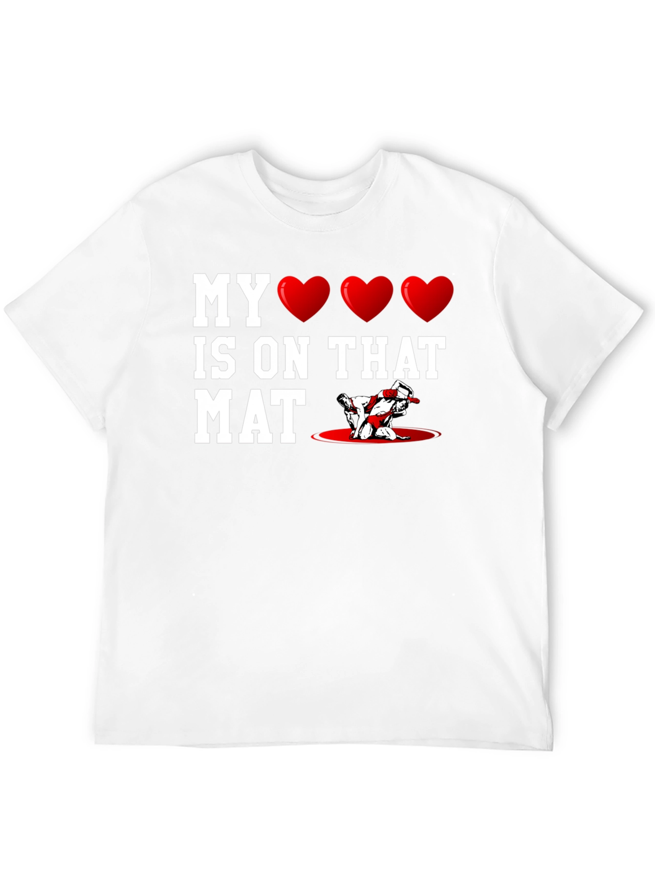 My Heart Is On That Mat Wrestling Graphic Tee