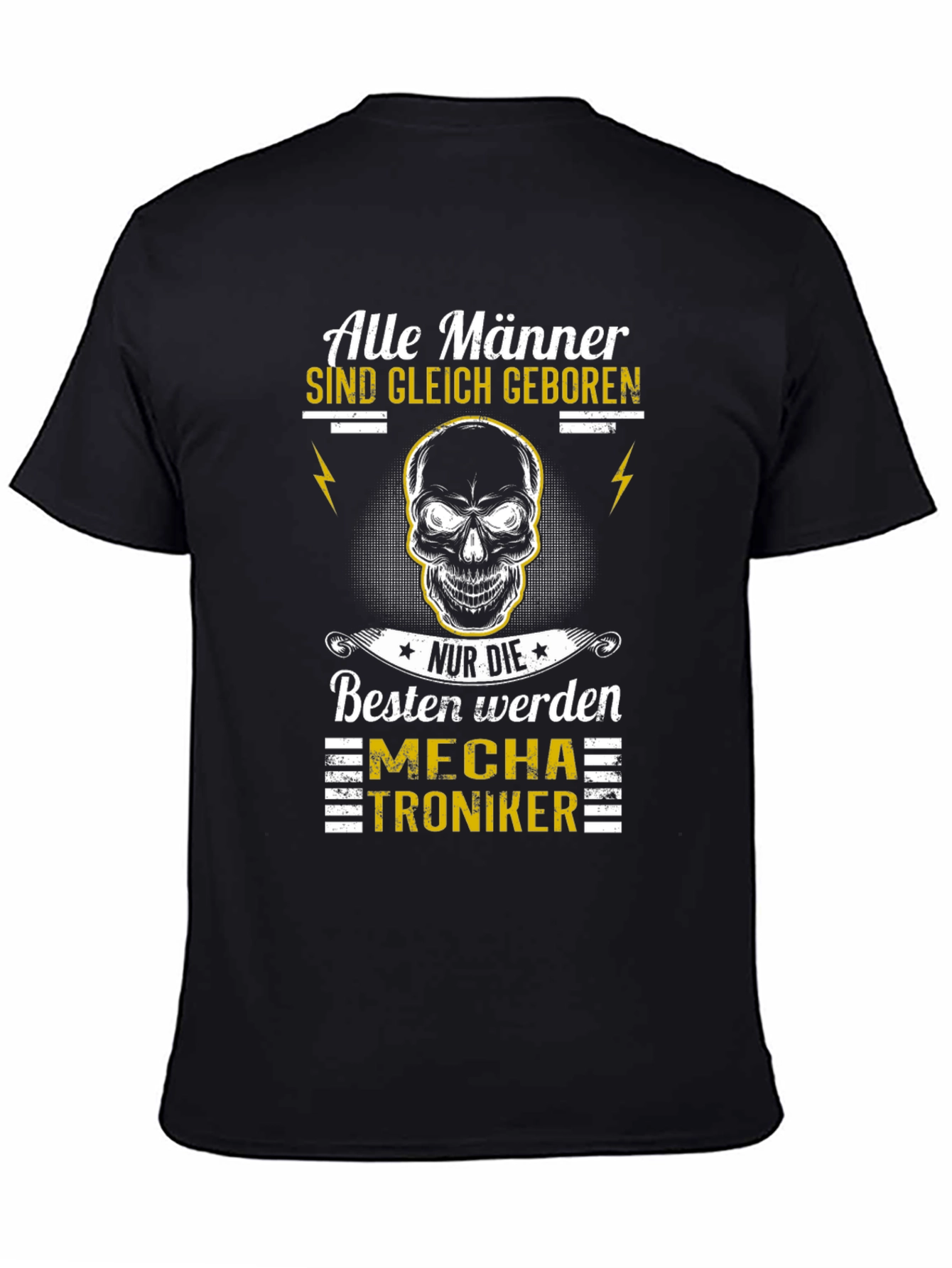 Mens Black Mechatroniker Graphic T-Shirt