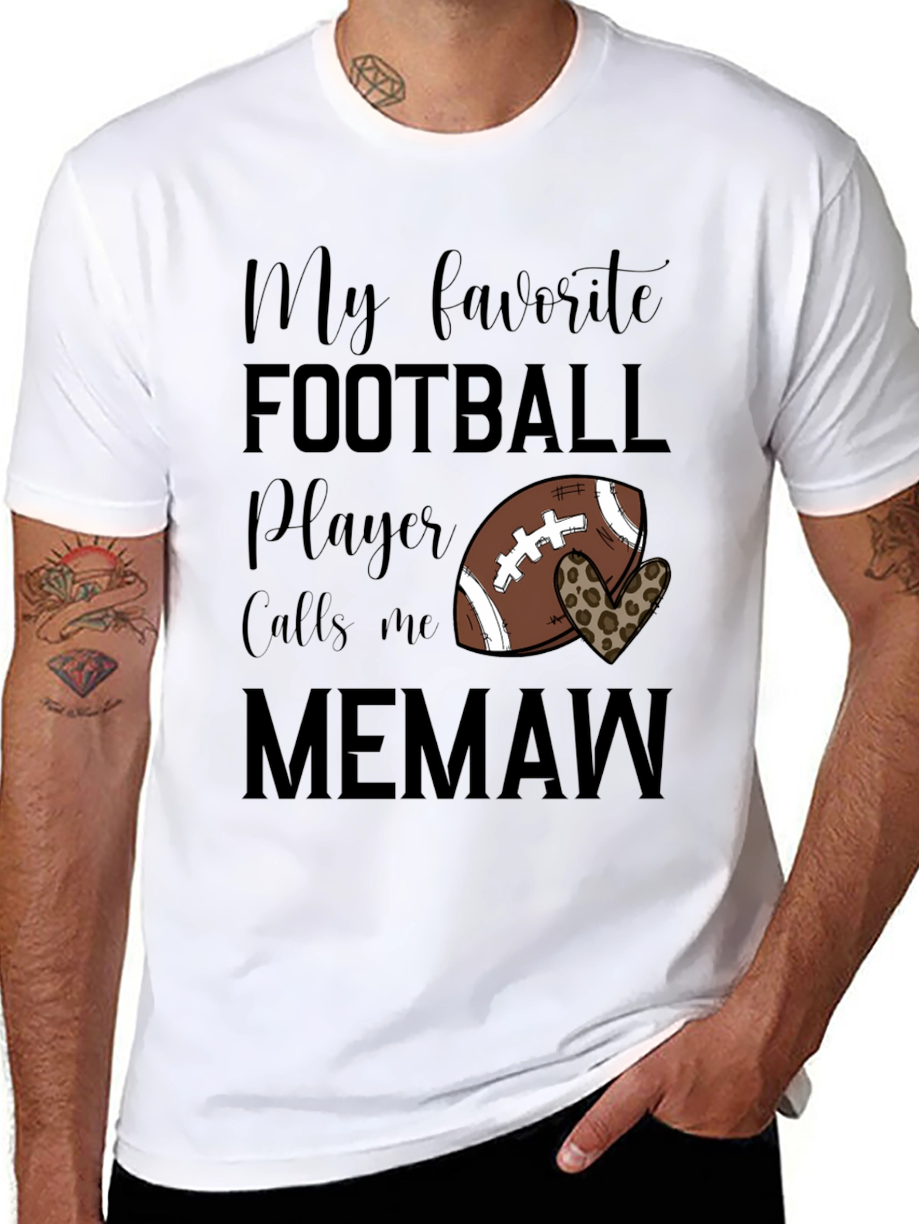 My Favorite Football Player Calls Me Memaw T-Shirt