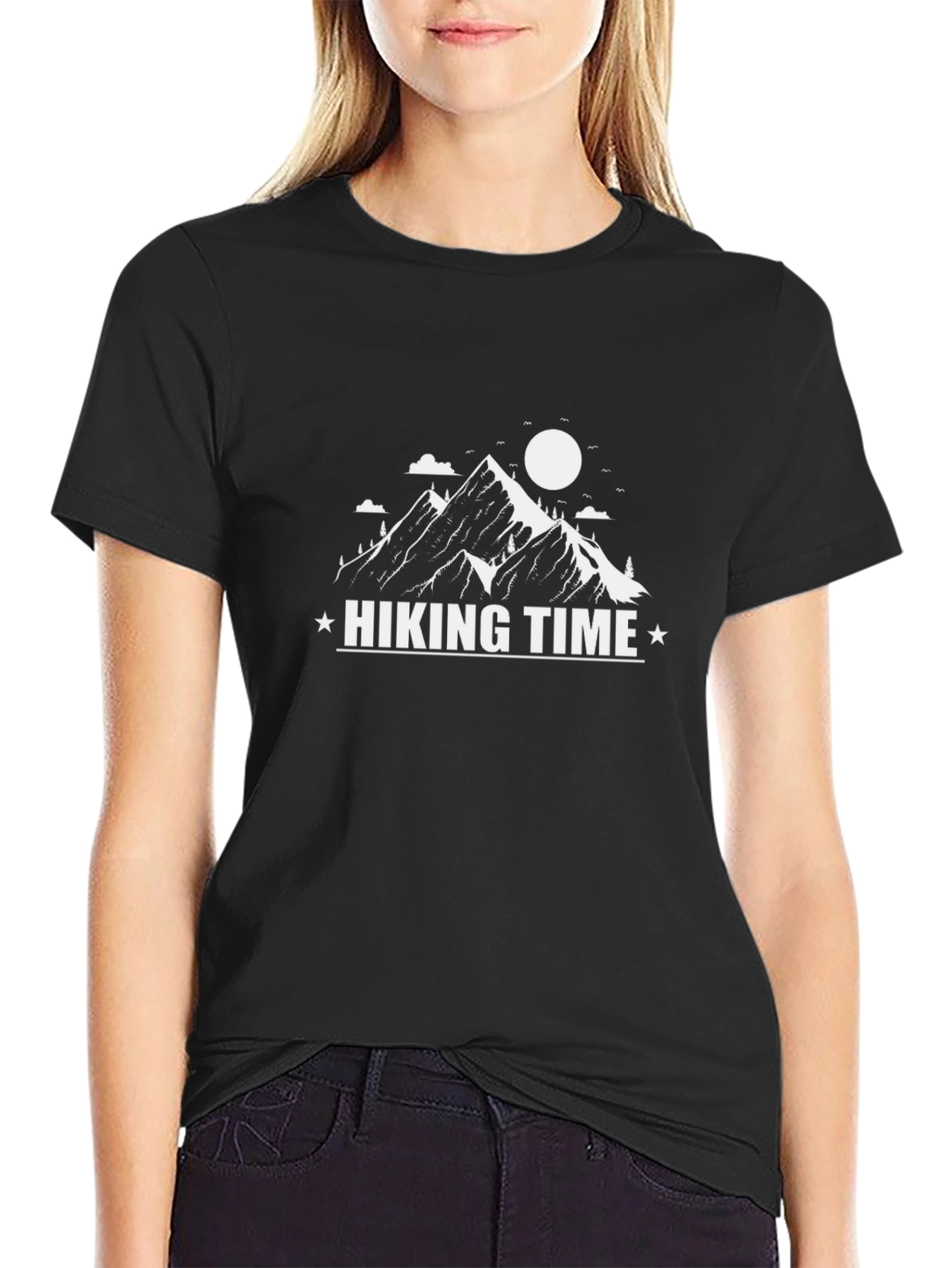 Hiking Time Graphic T-Shirt - Black