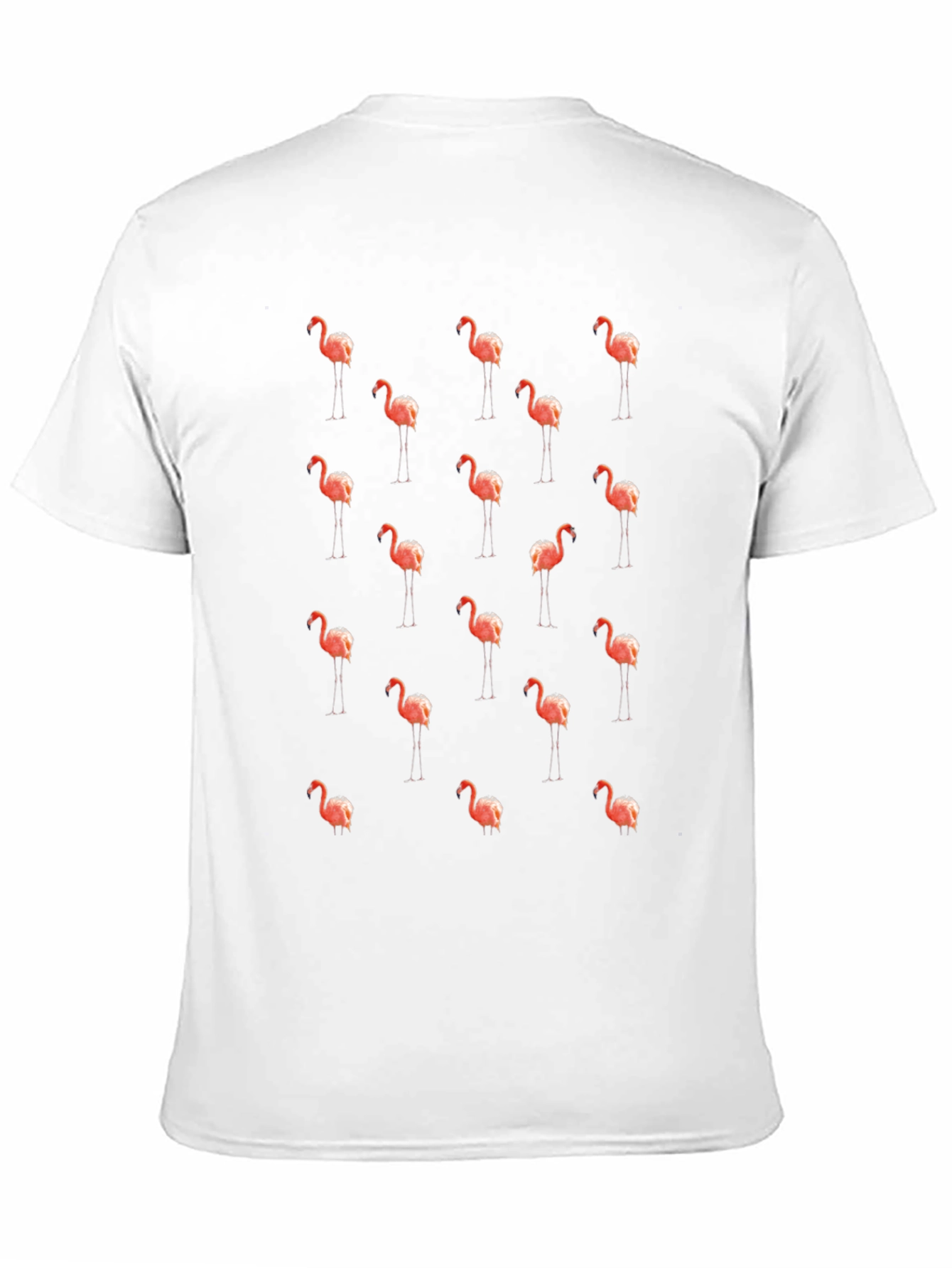 Mens Black Flamingo Print Tee