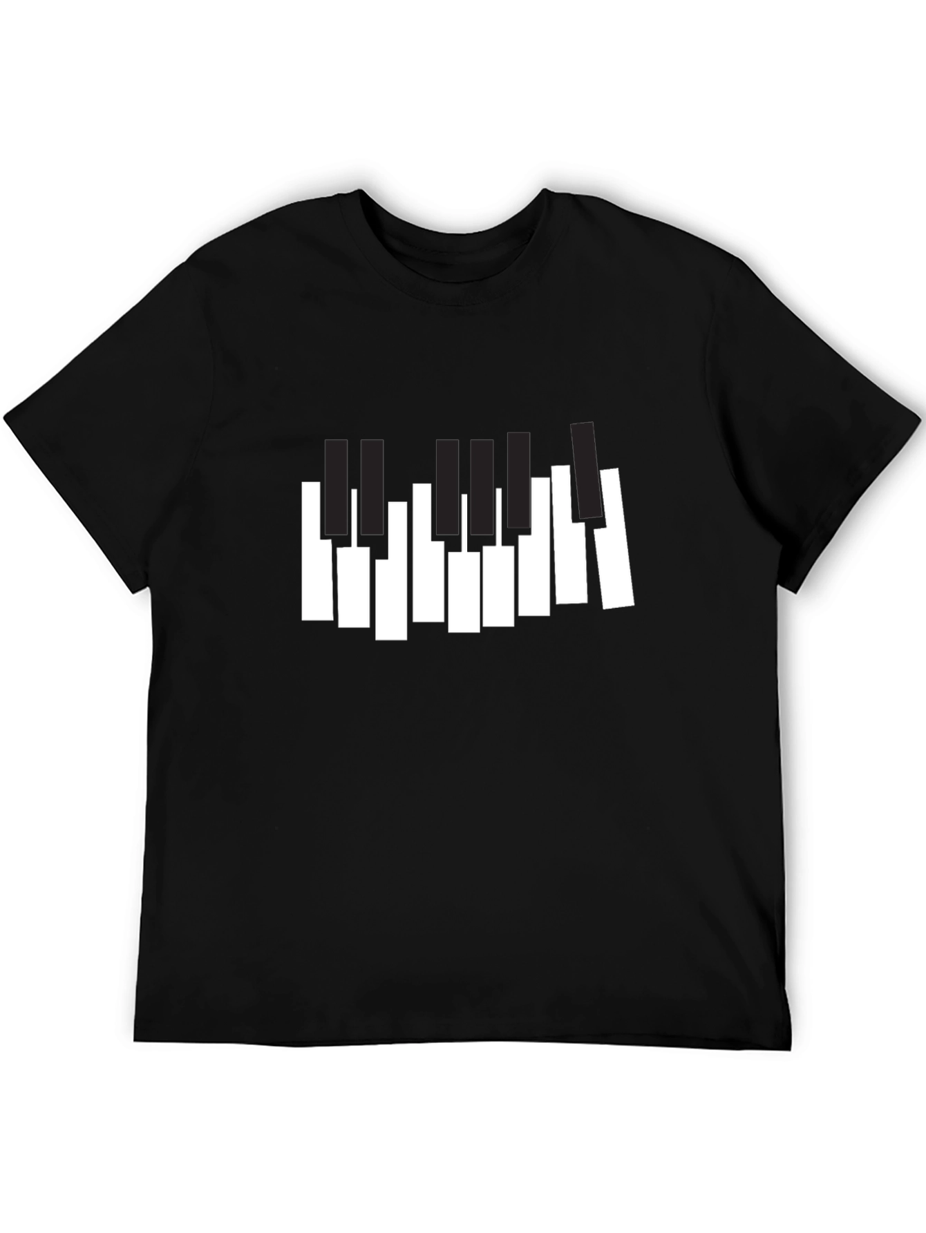 Piano Keys Graphic Black T-Shirt