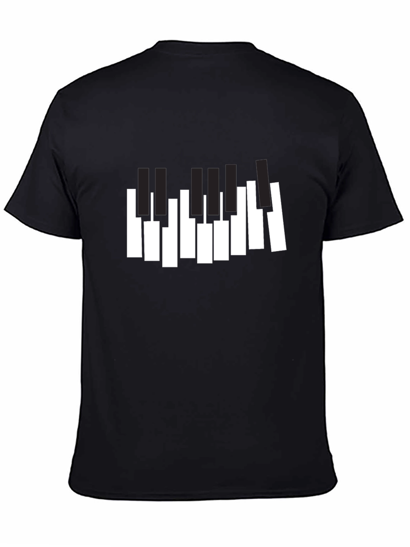 Piano Keys Graphic Black T-Shirt