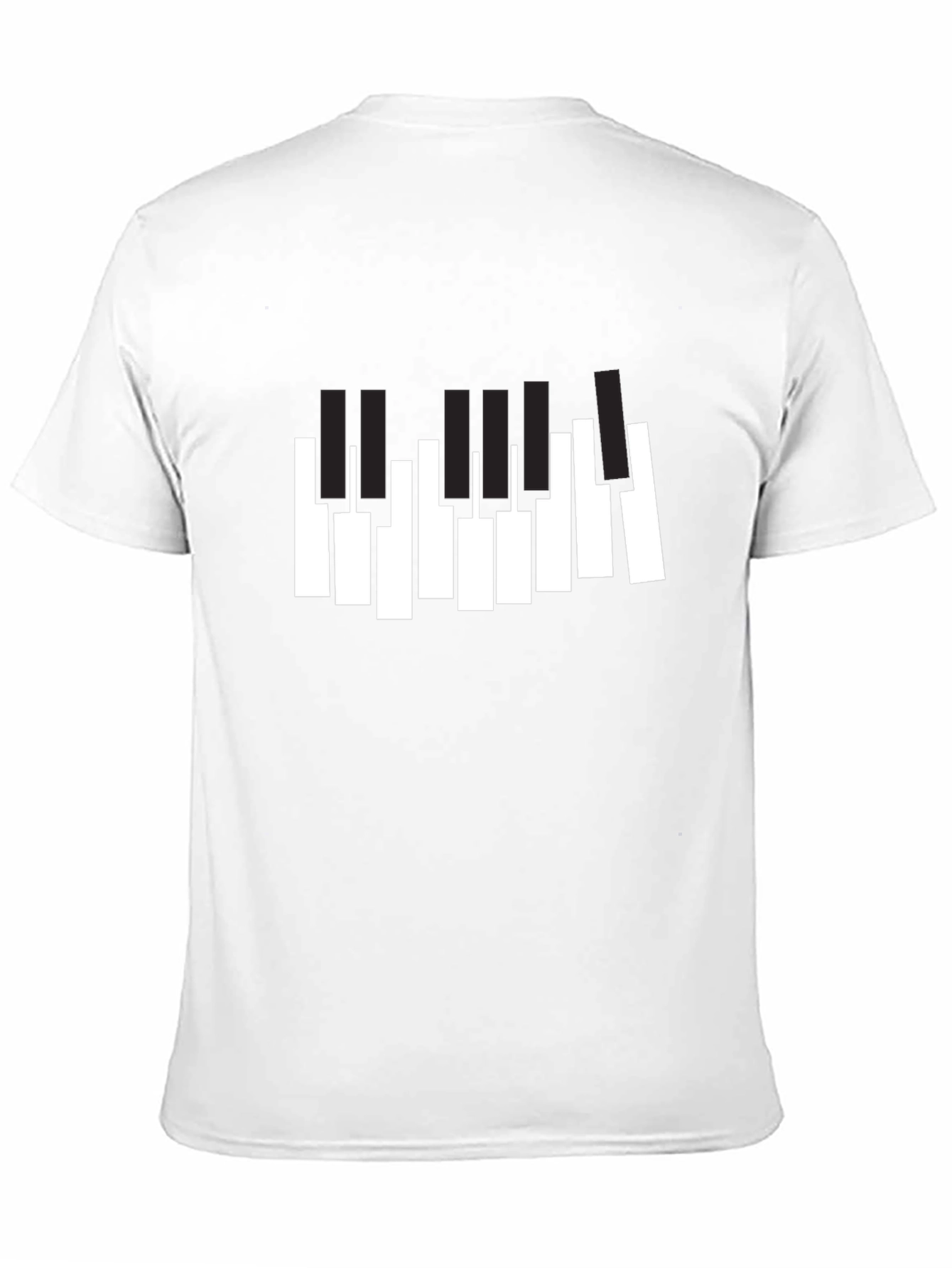 Piano Keys Graphic Black T-Shirt