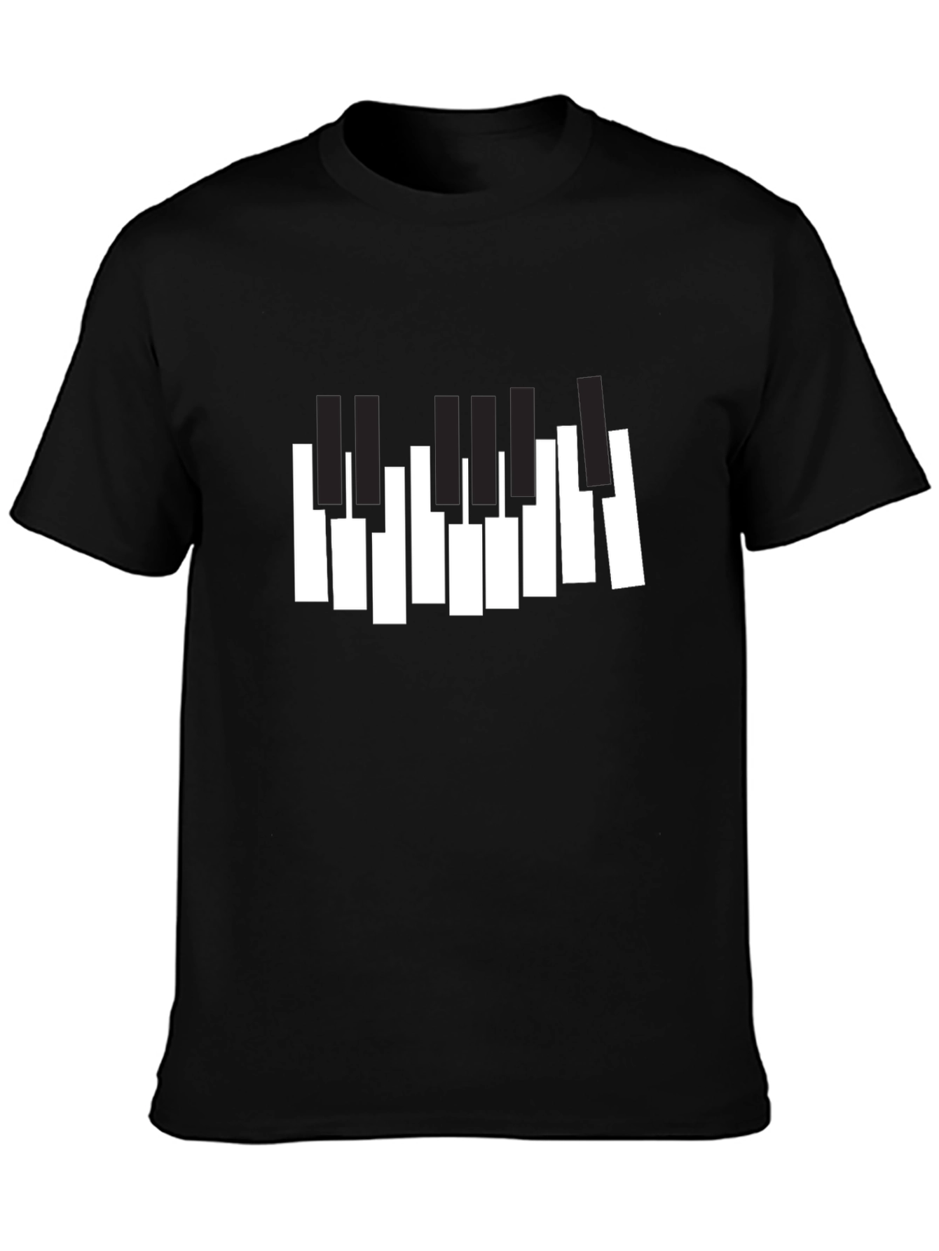 Piano Keys Graphic Black T-Shirt