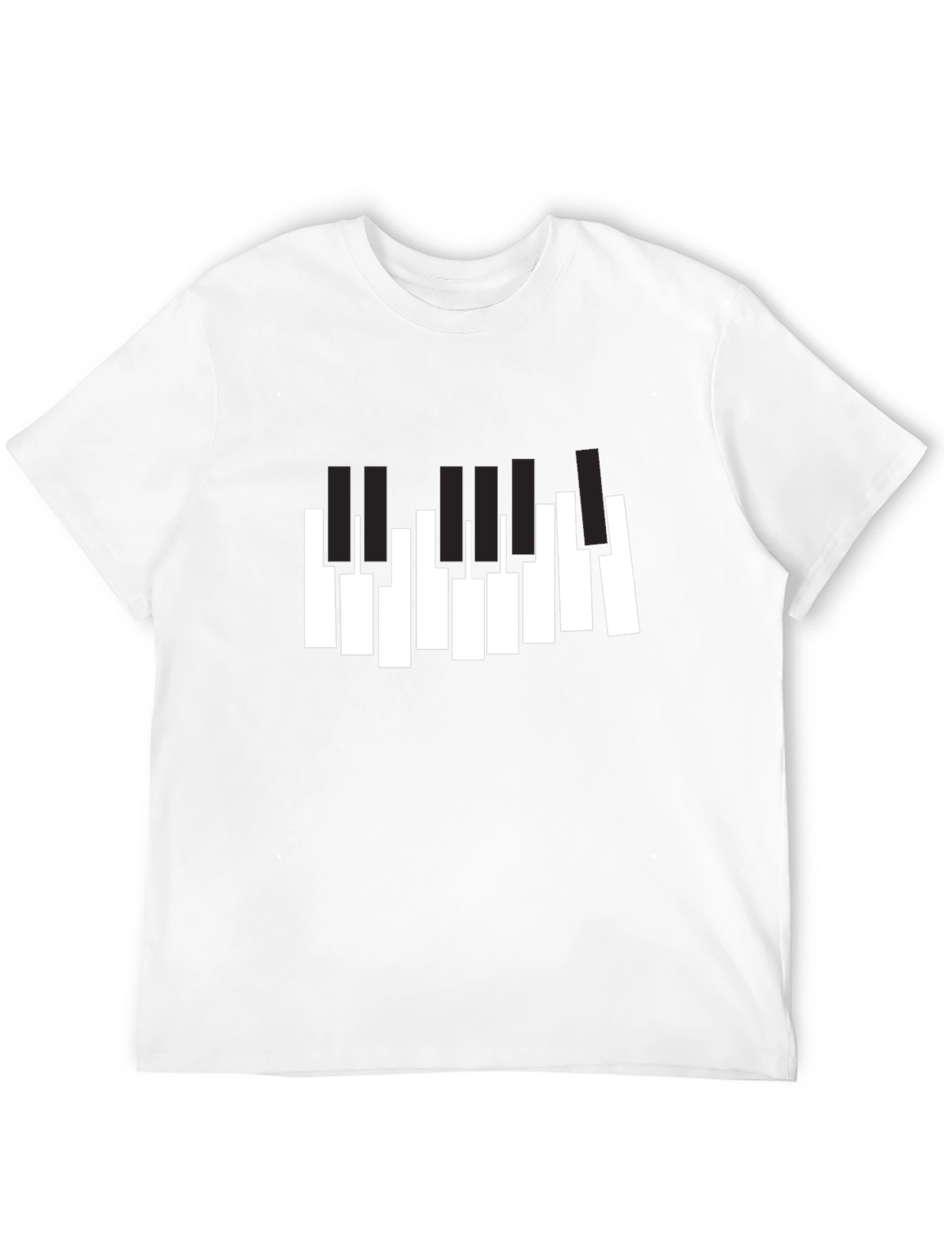 Piano Keys Graphic Black T-Shirt