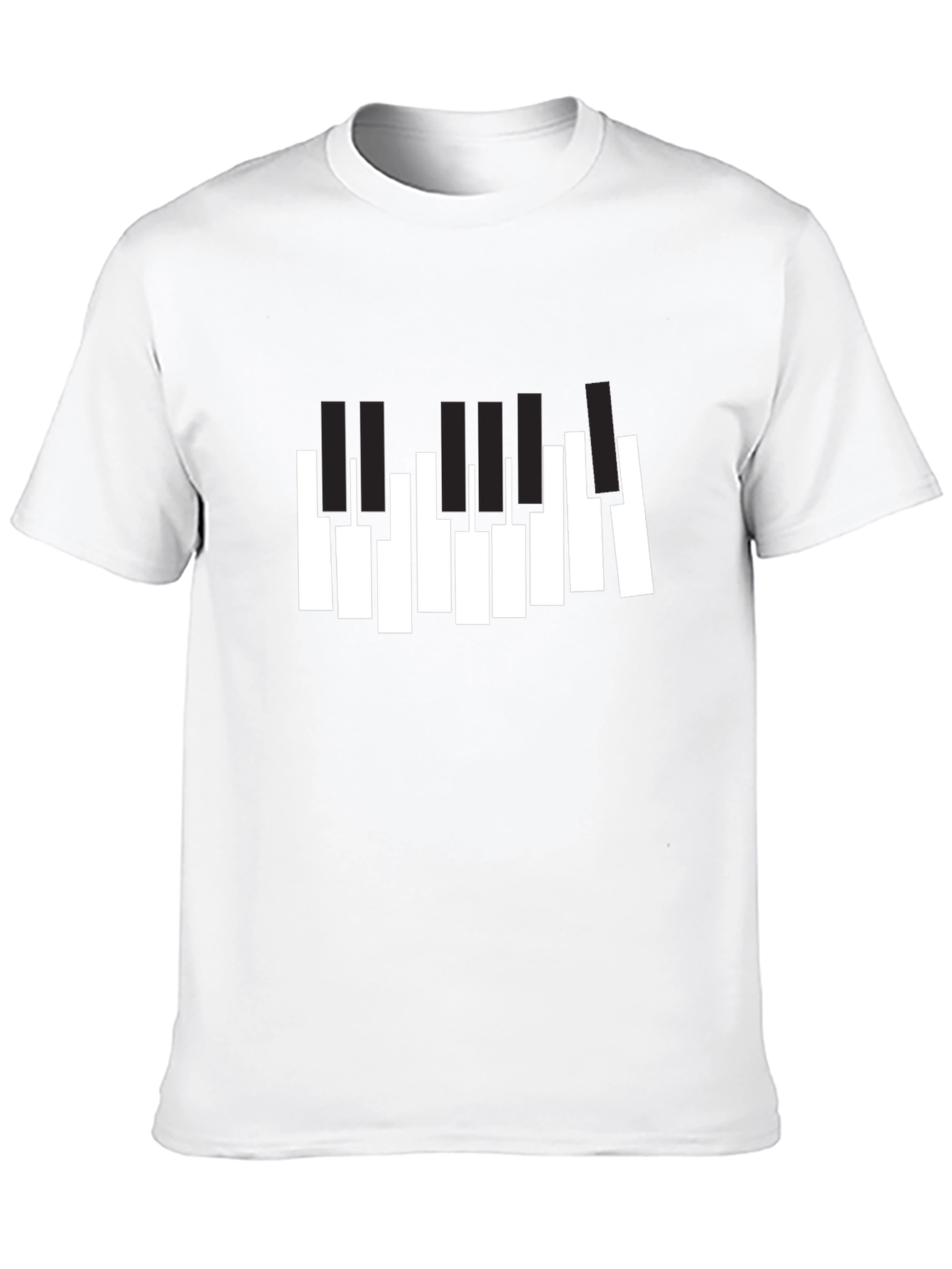 Piano Keys Graphic Black T-Shirt