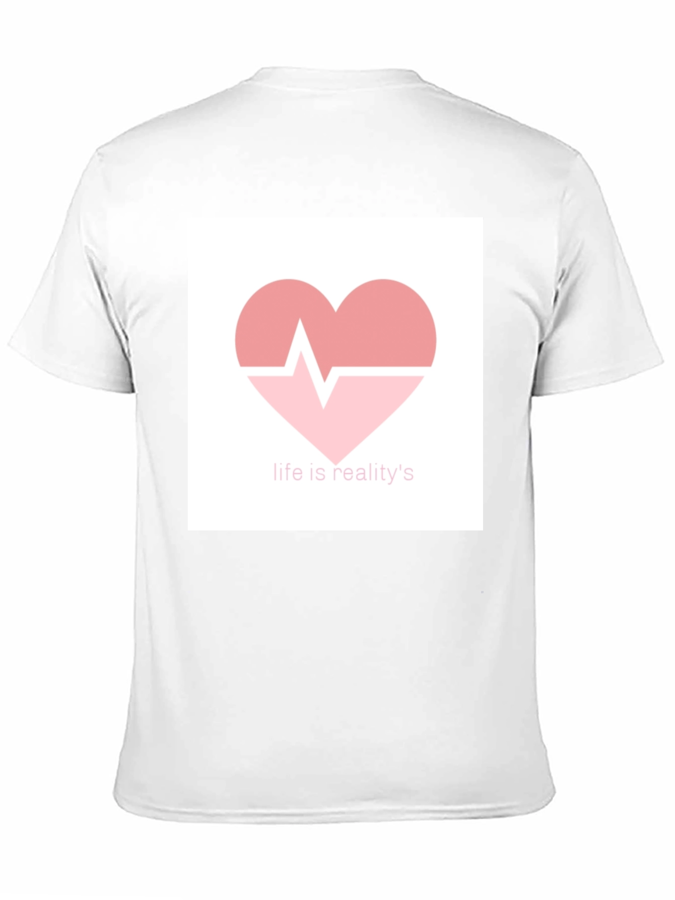 Life is Reality Heartbeat Graphic Tee - Black