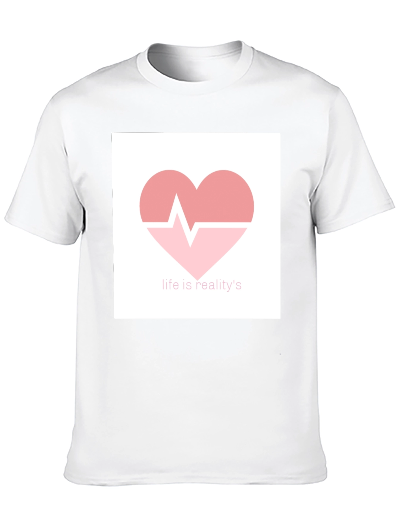 Life is Reality Heartbeat Graphic Tee - Black