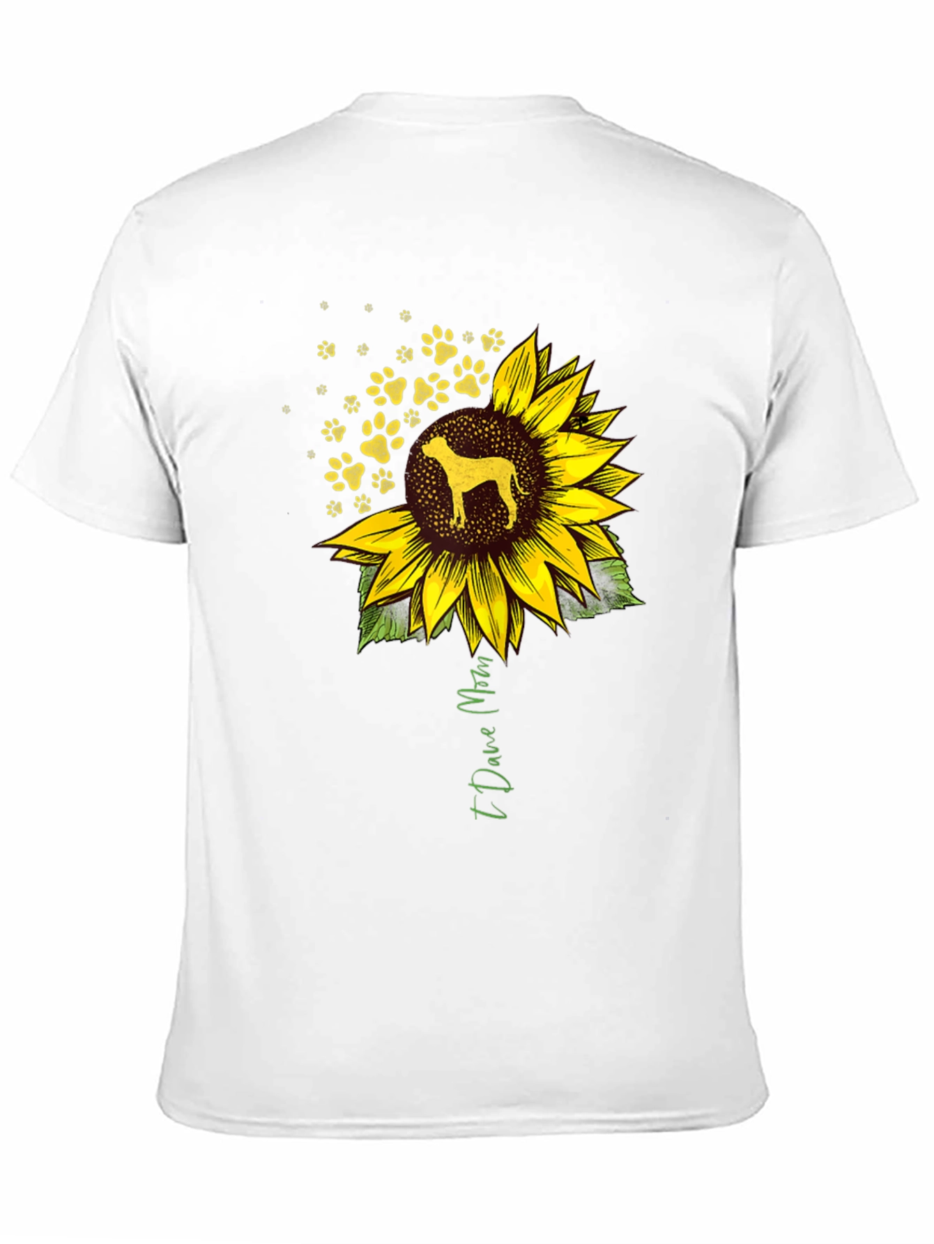 I Love Mom Dog Sunflower T-Shirt