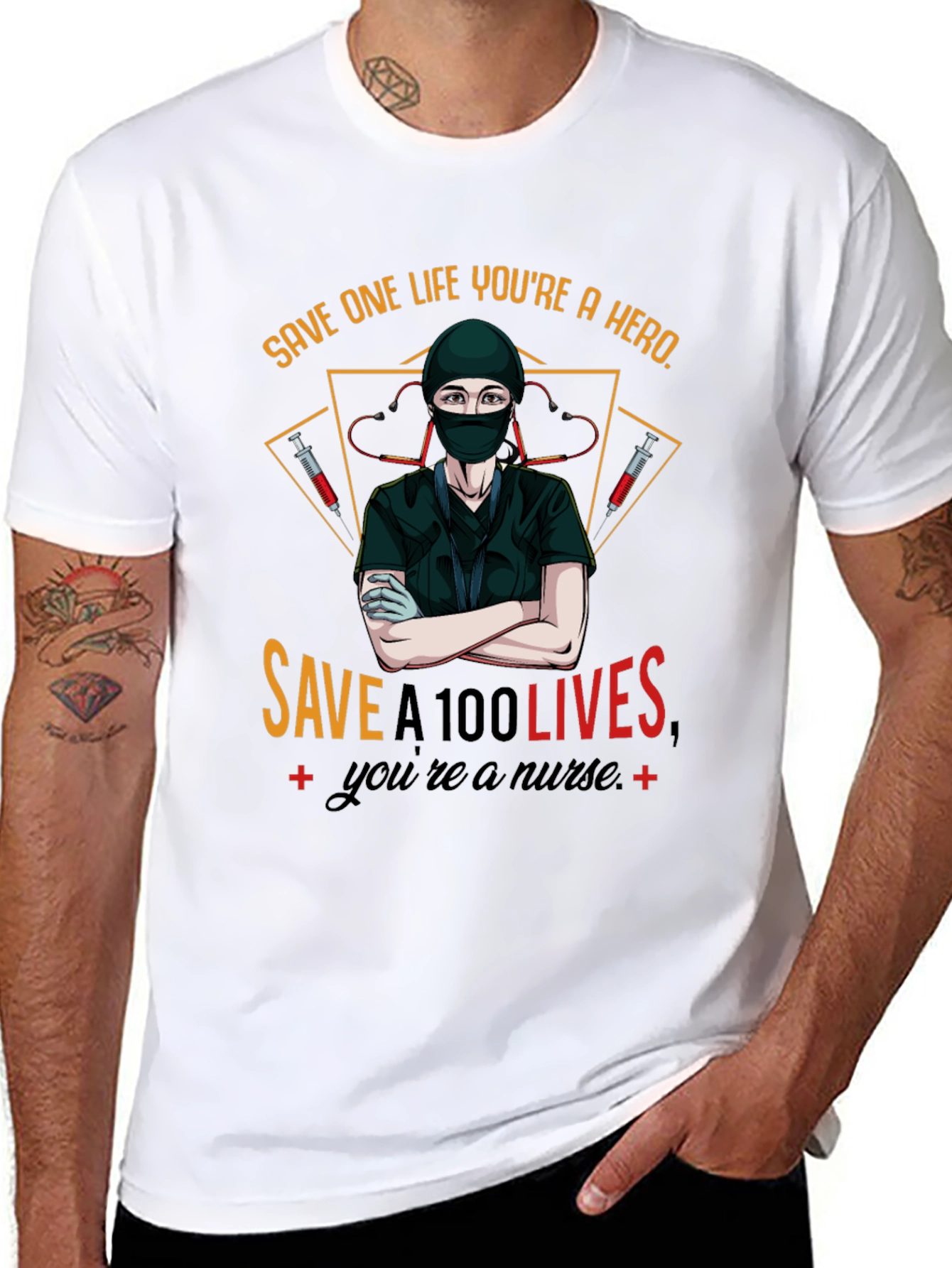 Hero Nurse T-Shirt - Save Lives