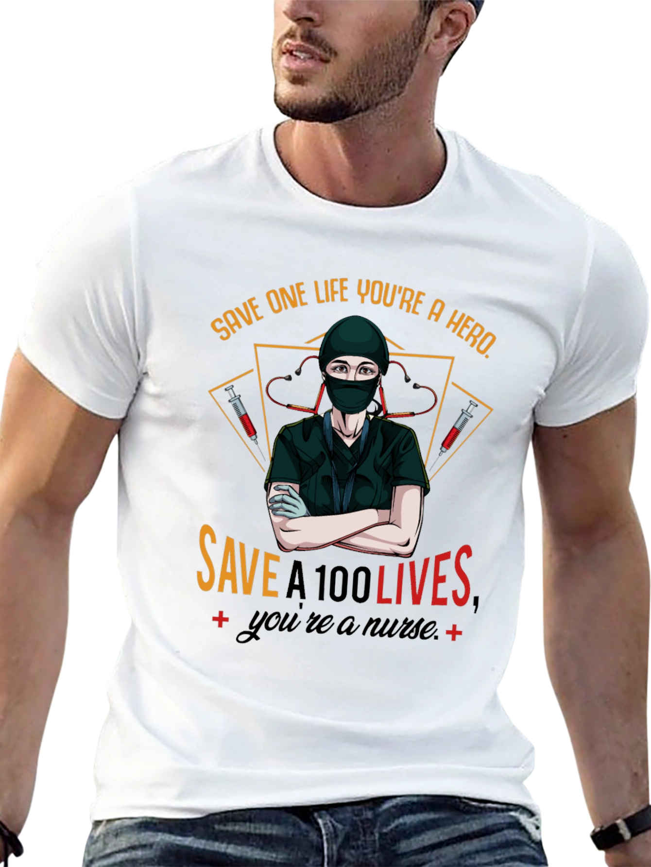 Hero Nurse T-Shirt - Save Lives