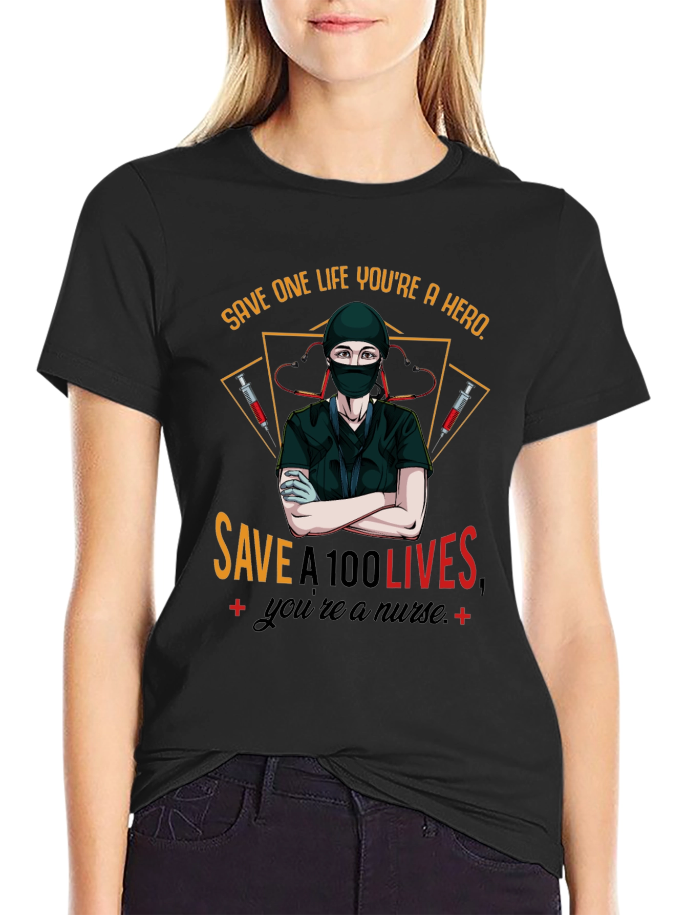 Hero Nurse T-Shirt - Save Lives