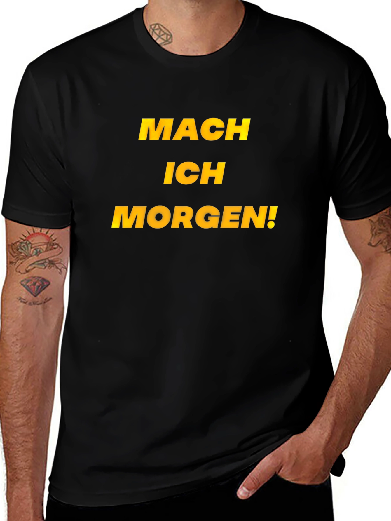 Mach Ich Morgen! Black Graphic Tee