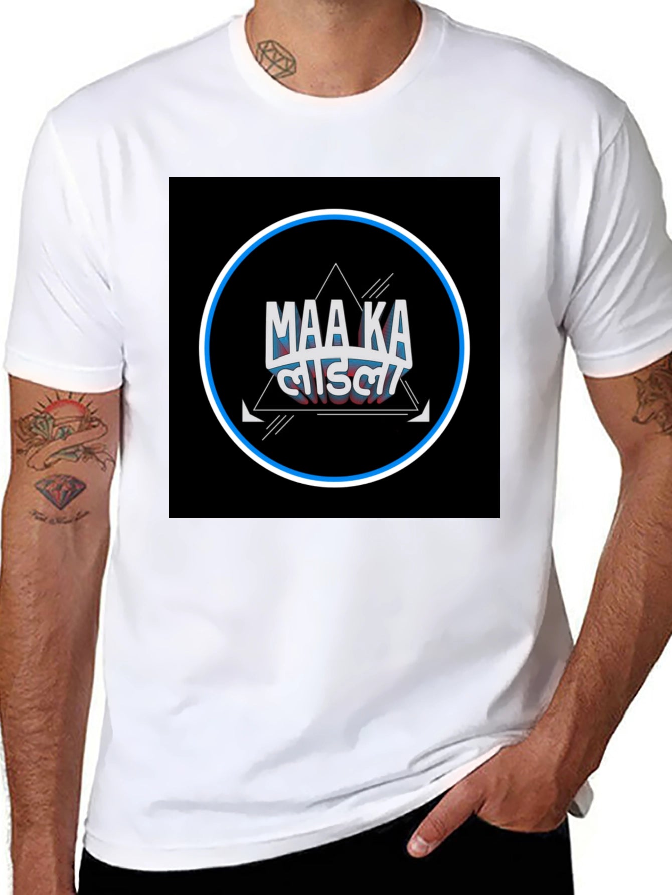 Maa Ka Ladla Black Graphic Tee